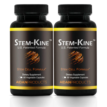 Aidan Products Stem-Kine Stem Cell Supplements, Clinically Proven to Increase Circulating Stem Cells, Pack of 2, Promoting Healing and Anti-Aging, 2 Pack of 60 Capsules Each Aidan Products uk supplements