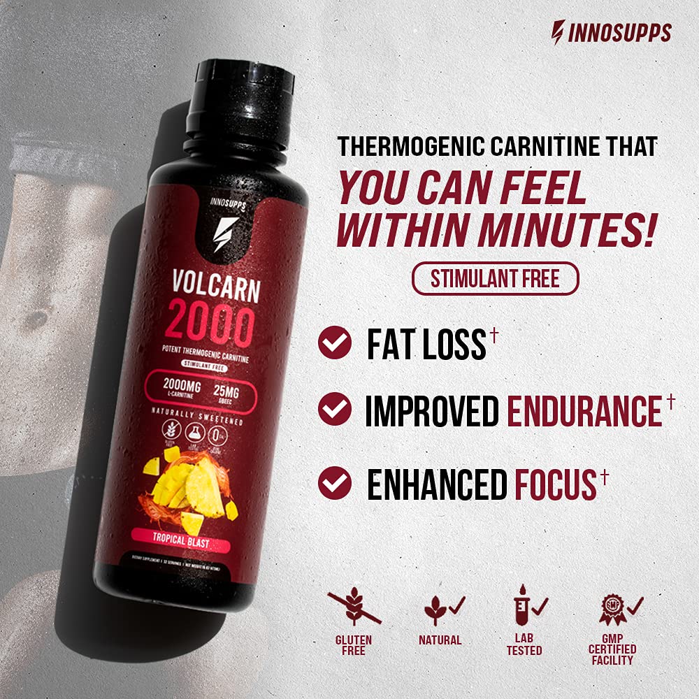 InnoSupps Volcarn 2000 - Advanced Fat Burning Liquid | L-Carnitine,GBEEC, Boost Energy InnoSupps uk supplements