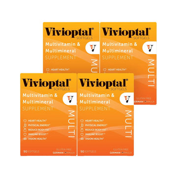 Vivioptal Multi, 90 Softgels (1 Year Supply), Multivitamin & Multimineral, Gluten Free, German Formula Vivioptal Vitamins uk supplements