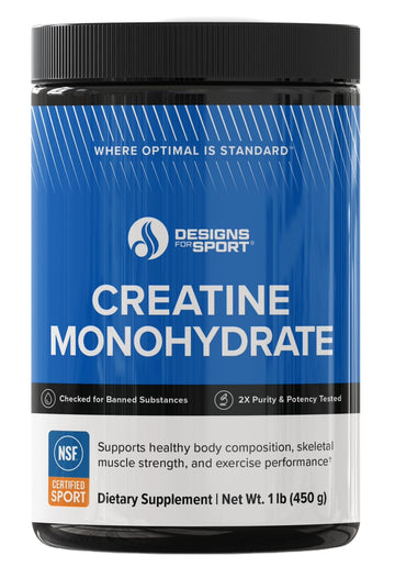 Designs for Sport Micronized Creatine Monohydrate Unflavored Powder - NSF Certified for Sport, 90 Servings, Supports Muscle Recovery, Brain Health, Pre and Post Workout Strength Designs for Sport uk supplements