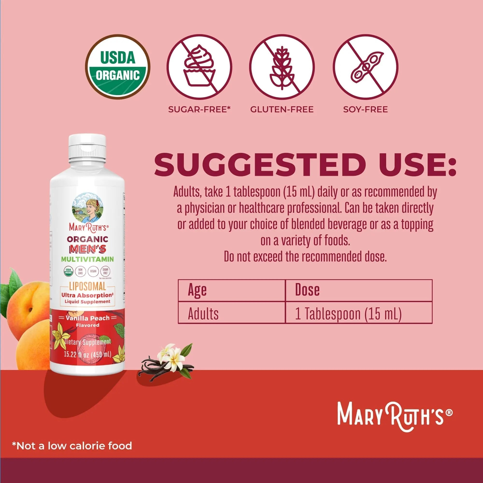 MaryRuth Organics Multivitamin for men | Sugar Free mens Multivitamin | Liquid Vitamins for men | Immune Support Supplement | MaryRuth Organics uk supplements