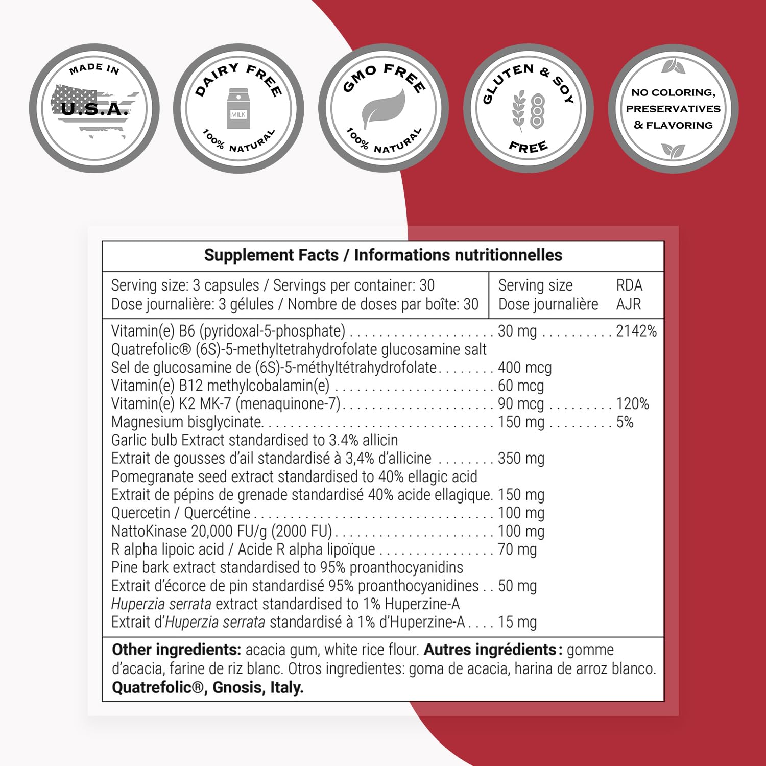 Supersmart - Triple Protect Supplement - Combines the Most Widely-Studied Natural Compounds - May Support Healthy Heart | Non-GMO & Gluten Free - 90 Vegetarian Capsules Supersmart uk supplements