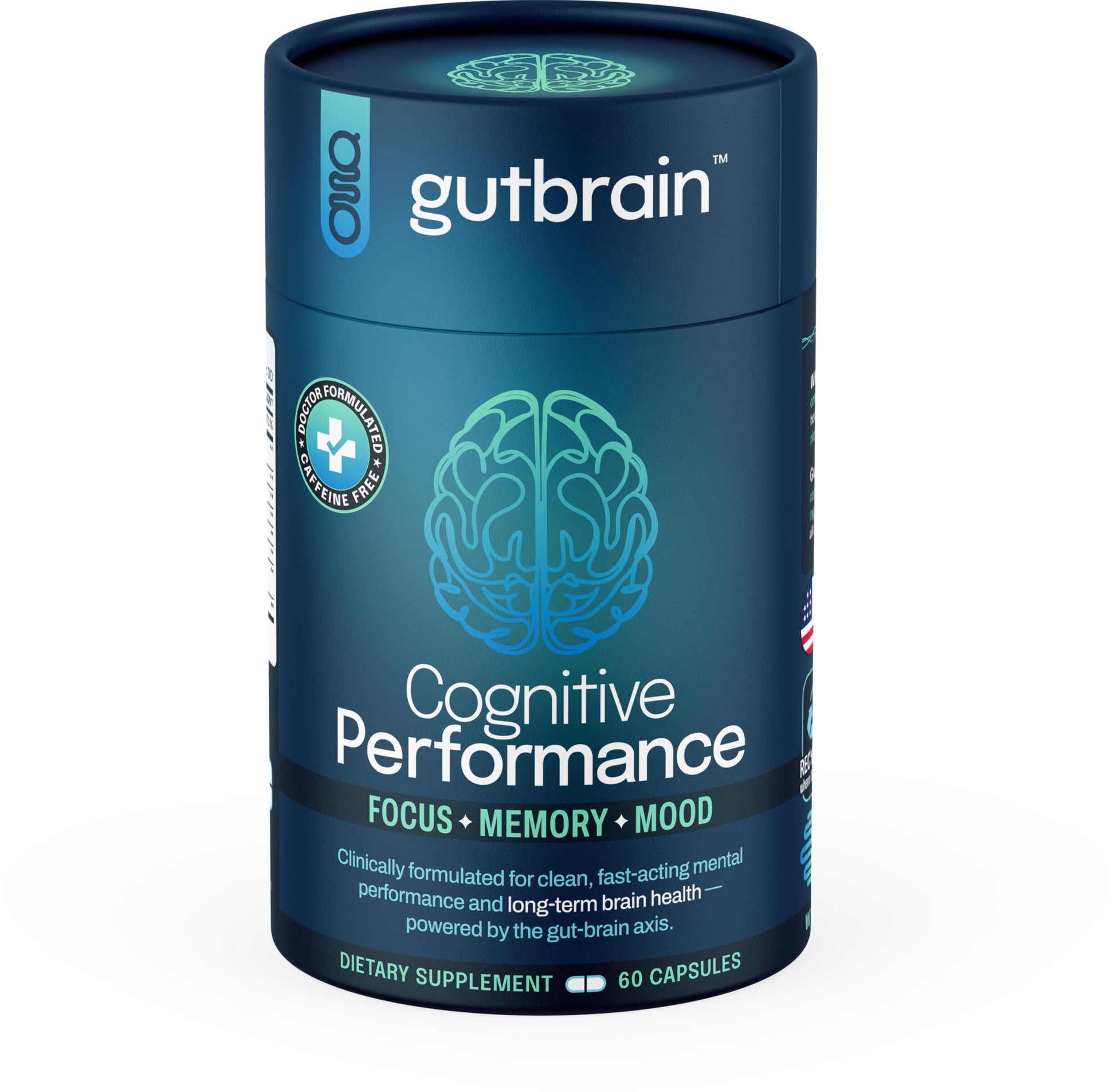 Brain Supplement for Memory and Focus with Probiotics, Advanced 2 in 1 Nootropic Brain Support for Mental Clarity, Caffeine Free Doctor Formulated Supplement, 60 Capsules Purity Labs uk supplements