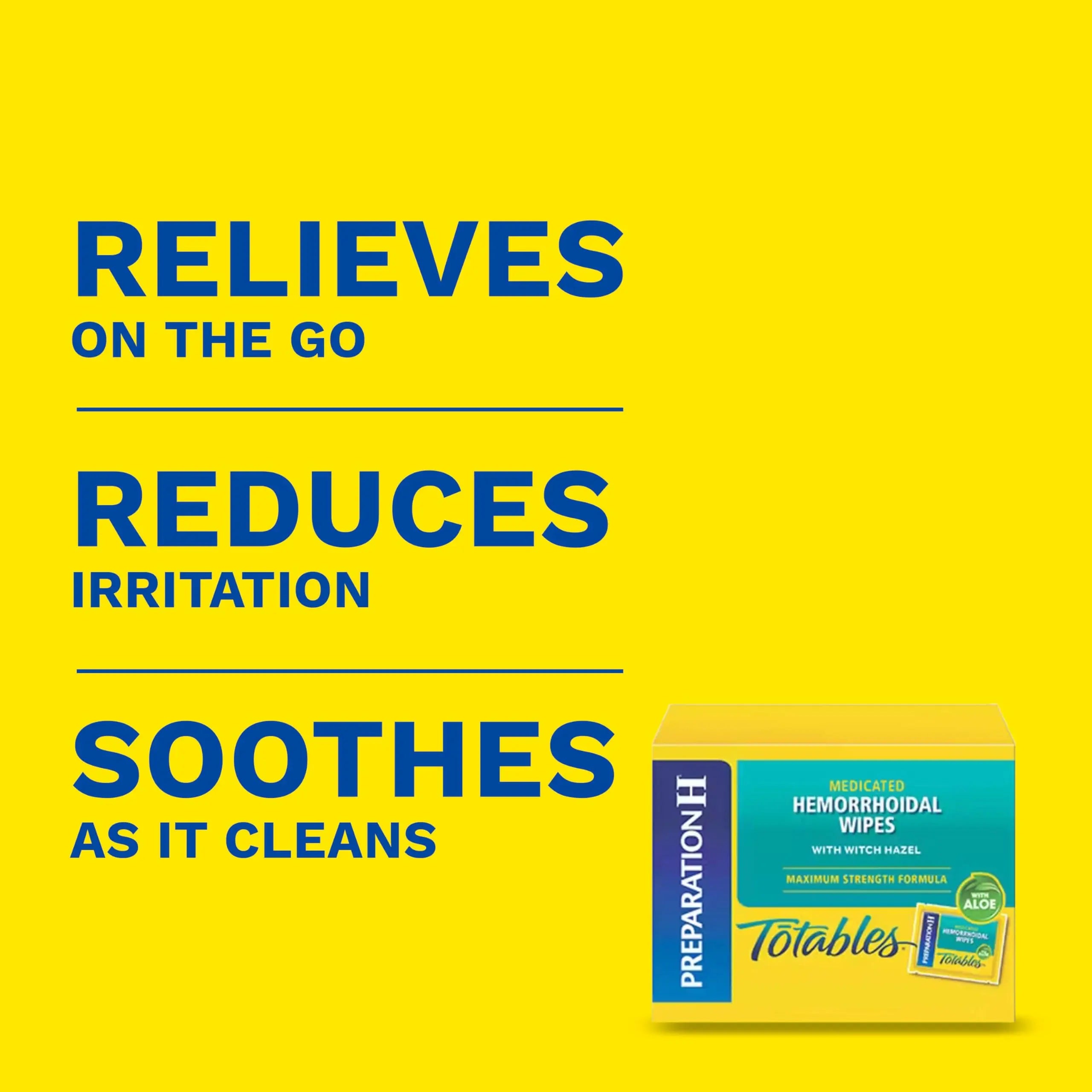 Preparation H Hemorrhoid Flushable Wipes with Witch Hazel for Skin Irritation Relief - 96 Count Preparation H uk supplements