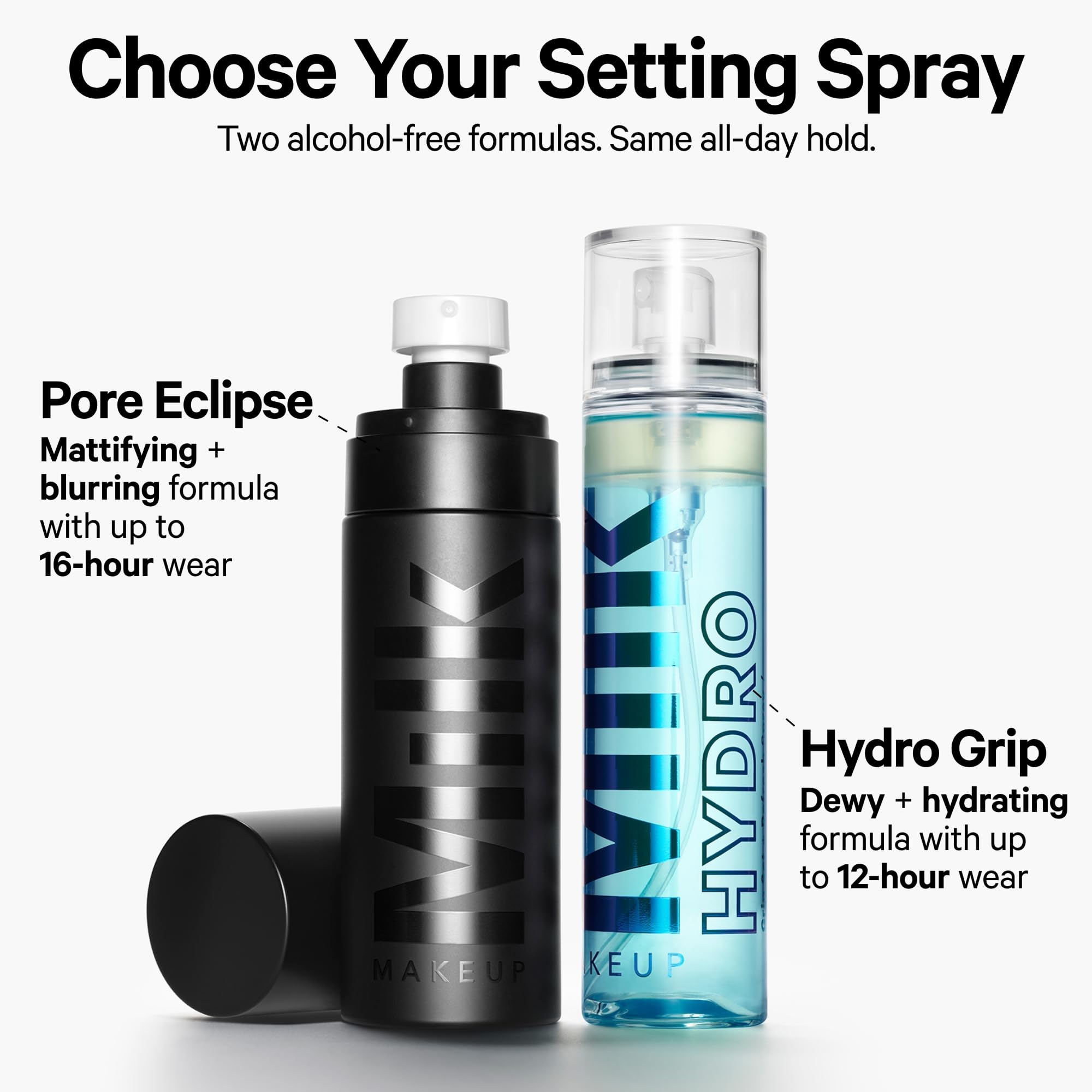 Milk Makeup Hydro Grip Set + Refresh Spray with Hyaluronic Acid – Sets Makeup + Hydrates Skin for Up to 12 Hours – Long-Lasting, Alcohol-Free Facial Mist for Dewy, Radiant Skin – 1.69 oz Milk Makeup uk supplements