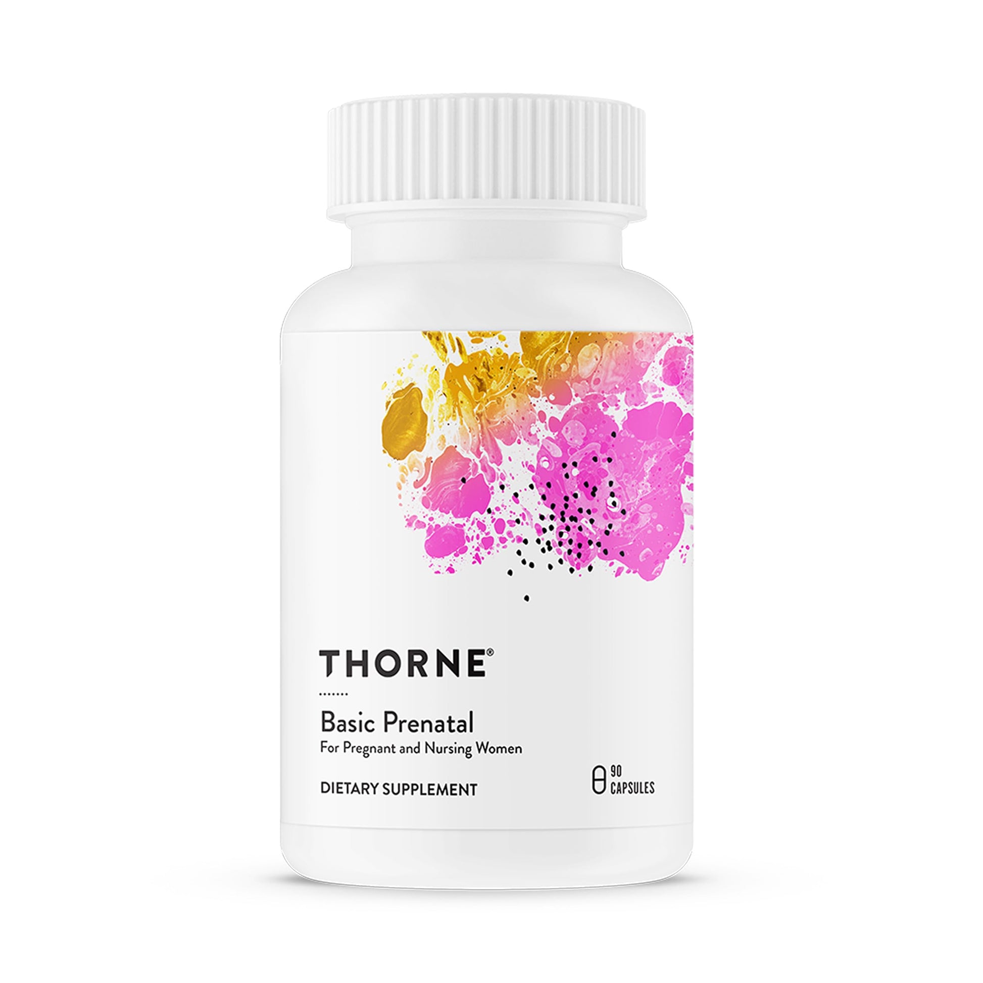 THORNE - Basic Prenatal - Well-Researched Folate Multi for Pregnant and Nursing Women Includes 18 Vitamins and Minerals, Plus Choline - Gluten, Dairy & Soy-Free - 90 Capsules - 30 Servings THORNE uk supplements