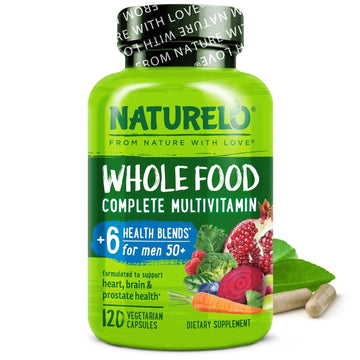 NATURELO Whole Food Multivitamin for Men 50+ - with Vitamins, Minerals, Organic Herbal Extracts - Vegan Vegetarian NATURELO uk supplements