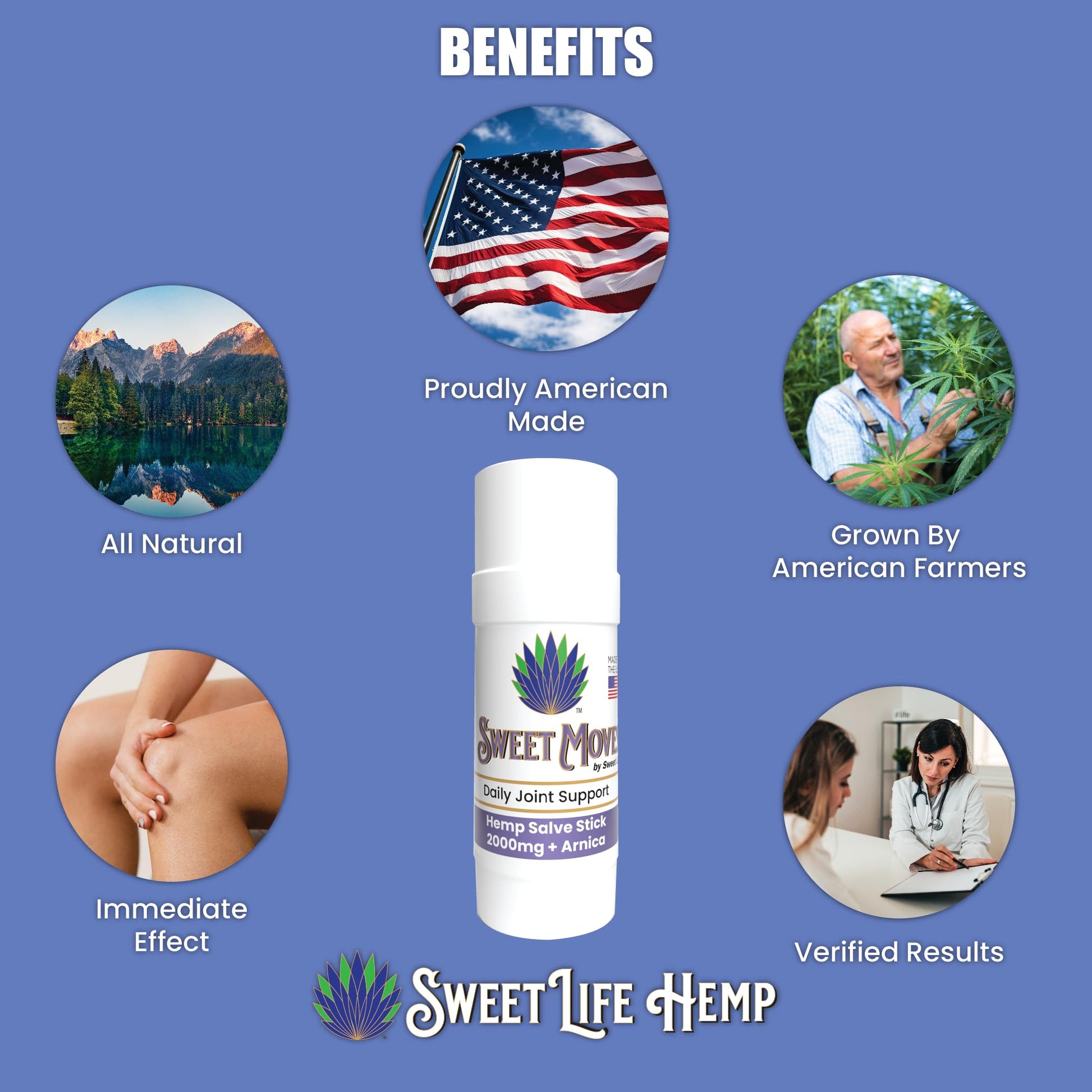 Sweet Life | Hemp Salve Stick | 2000mg | Small Business | Organic | Body Balm | Muscle Comfort Sweet Life uk supplements