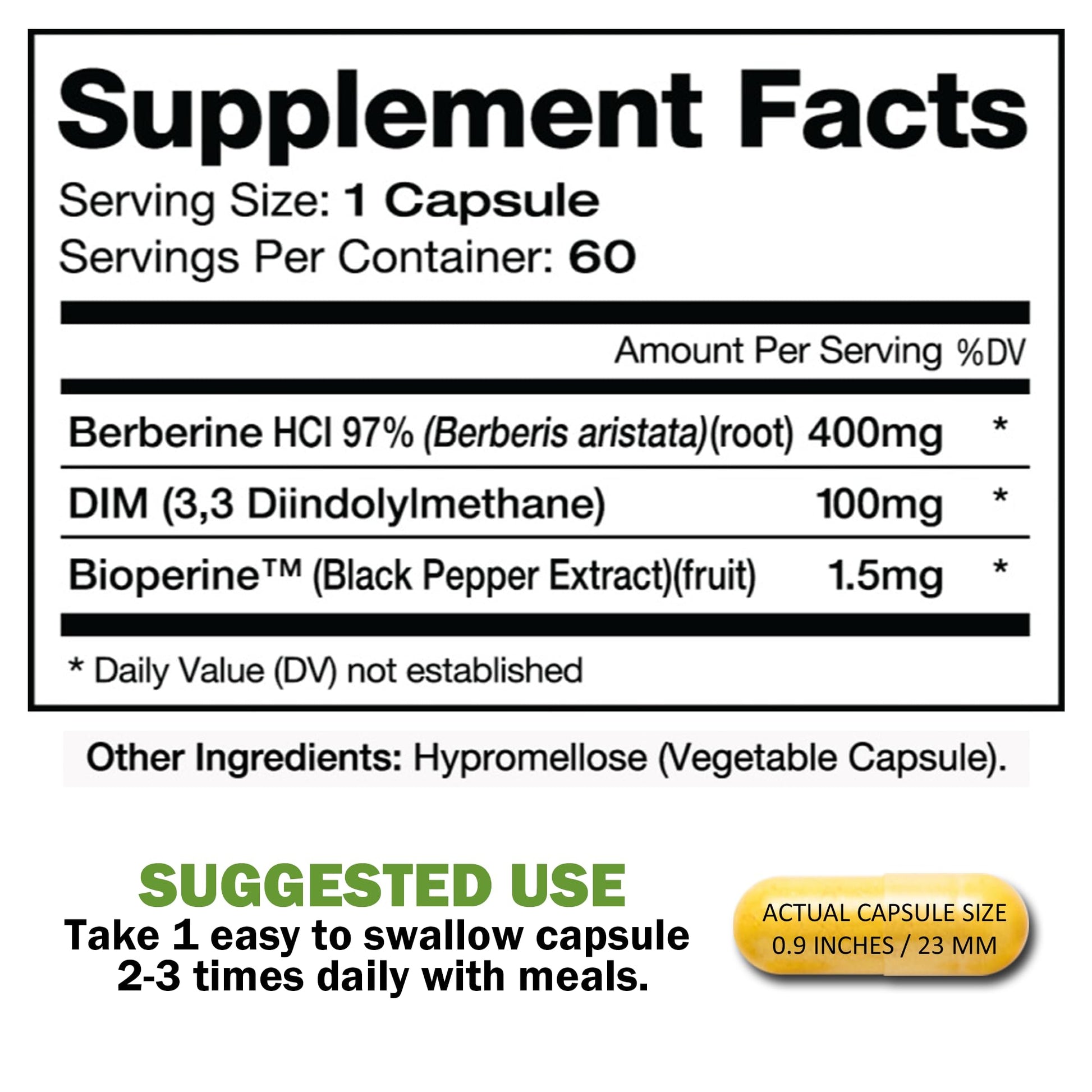 Dimberine - DIM & Berberine, High Purity Enhanced Absorption Formula - 60 Capsules Dimberine uk supplements