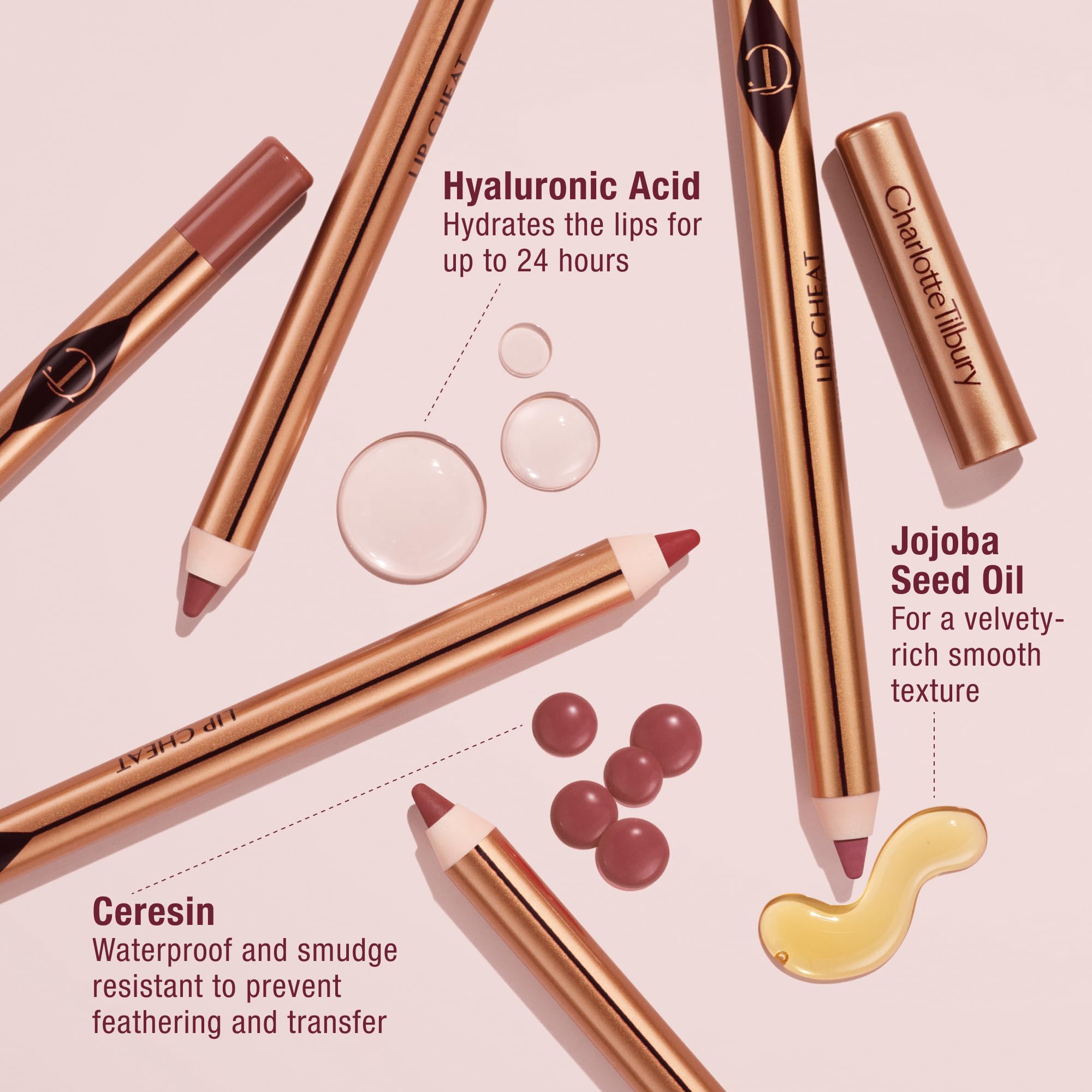 Charlotte Tilbury Lip Cheat Lip Liner Pencil - Gives Lips a Fuller-Looking, Defined Pout - Enriched with Jojoba Oil & Hyaluronic Acid - Waterproof, Smudge-Proof & Transfer-Proof - Pillow Talk Medium Charlotte Tilbury uk supplements