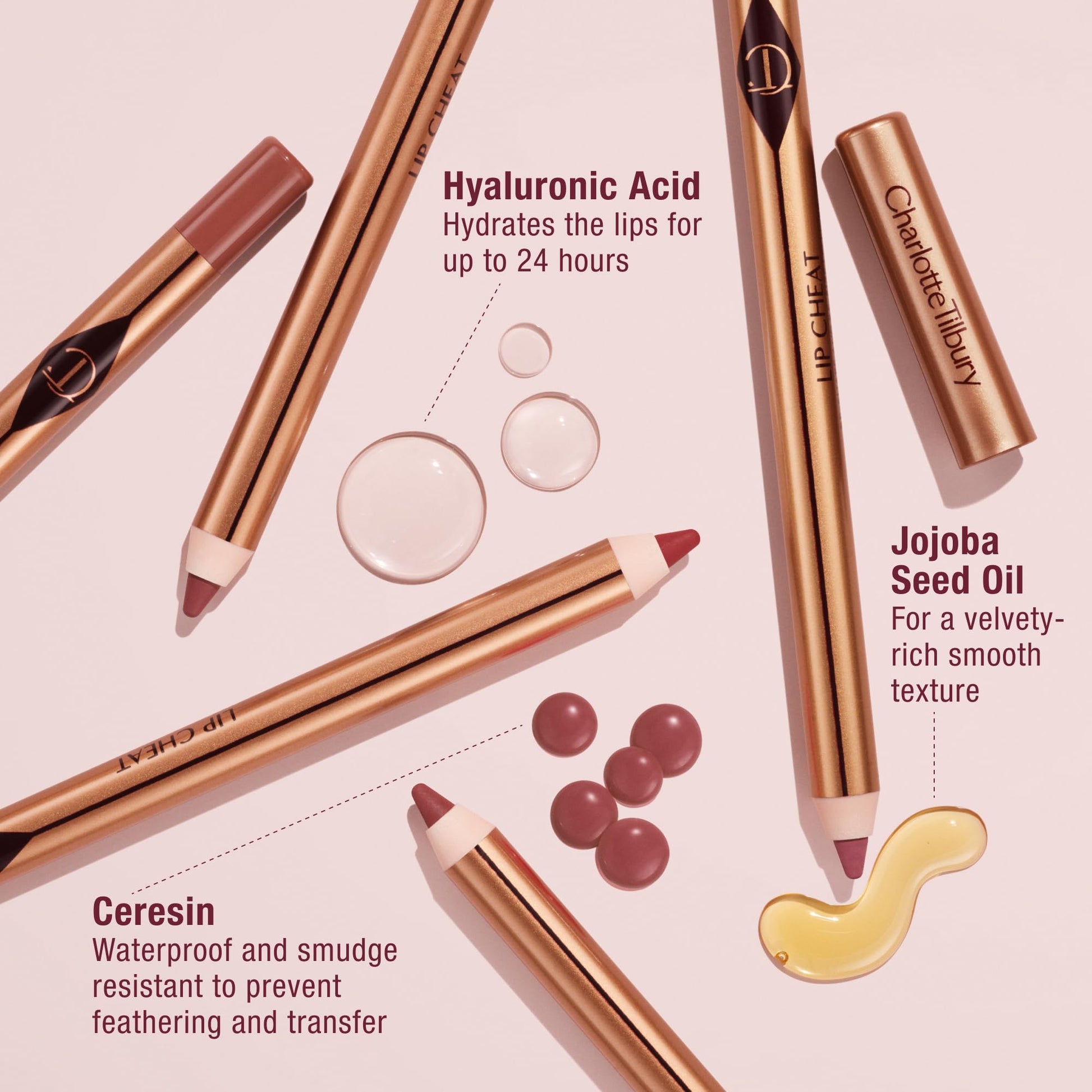 Charlotte Tilbury Lip Cheat Lip Liner Pencil - Gives Lips a Fuller-Looking, Defined Pout - Enriched with Jojoba Oil & Hyaluronic Acid - Waterproof, Smudge-Proof & Transfer-Proof - Pillow Talk Fair Charlotte Tilbury uk supplements