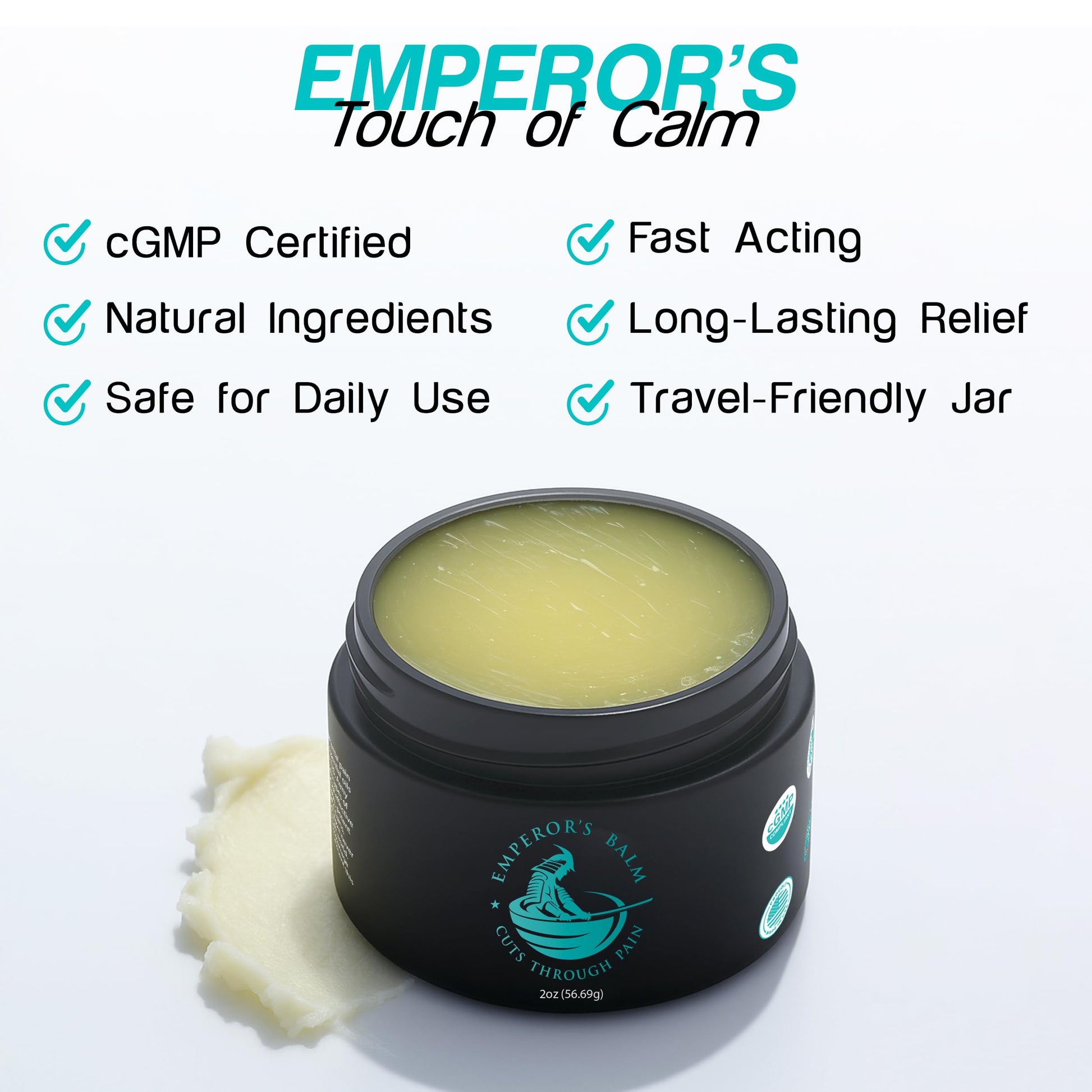 The Emperor's Balm Joint & Muscle Pain Relief Cream – Fast-Acting, Non-Greasy, Long-Lasting Natural Formula – Soothing Rub for Back, Shoulder, Neck & Whole Body - 2oz The Emperor's Balm uk supplements