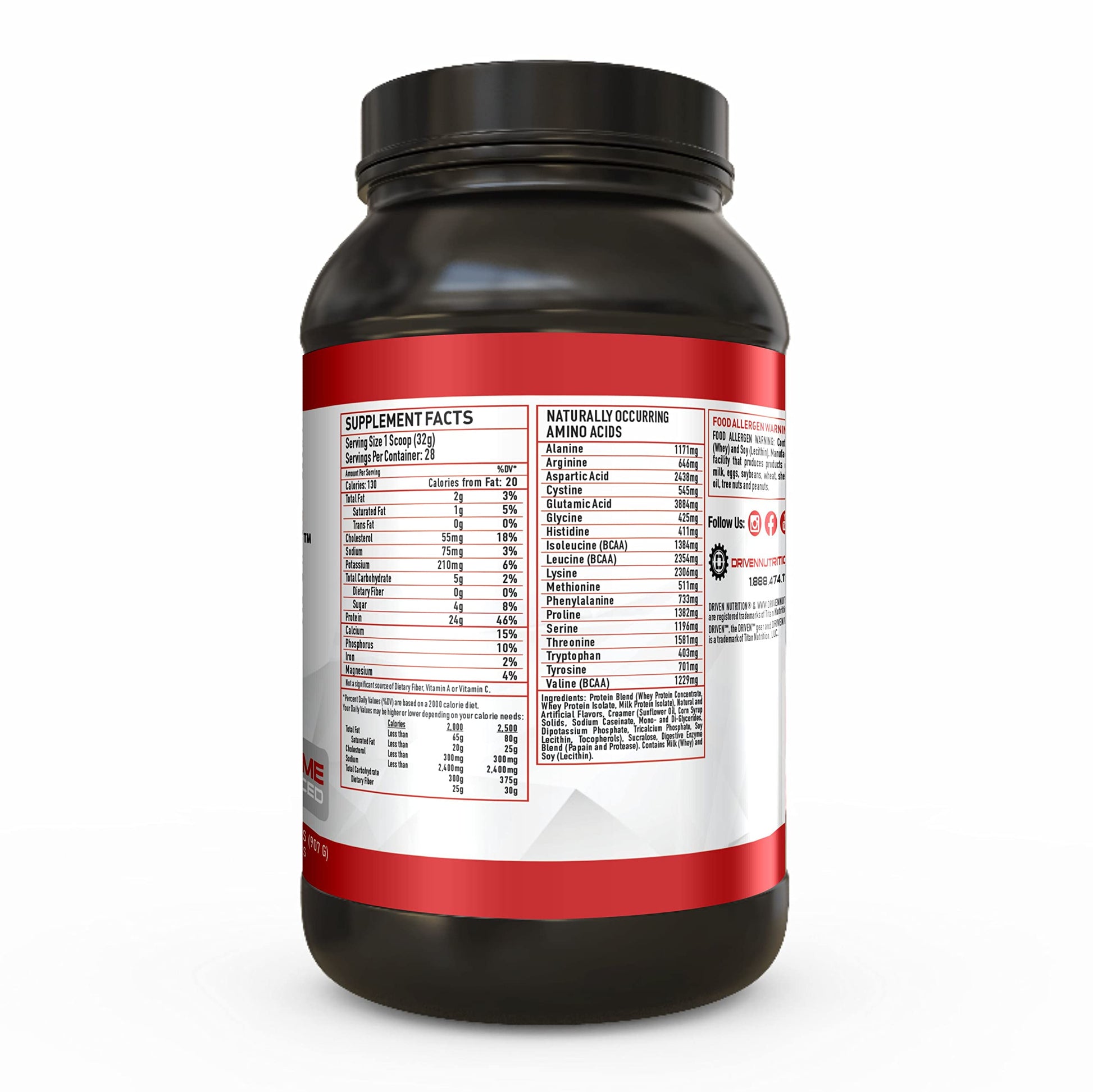 Driven WHEY- Grass Fed Whey Protein Powder: Delicious, Clean Protein Shake Driven Nutrition uk supplements