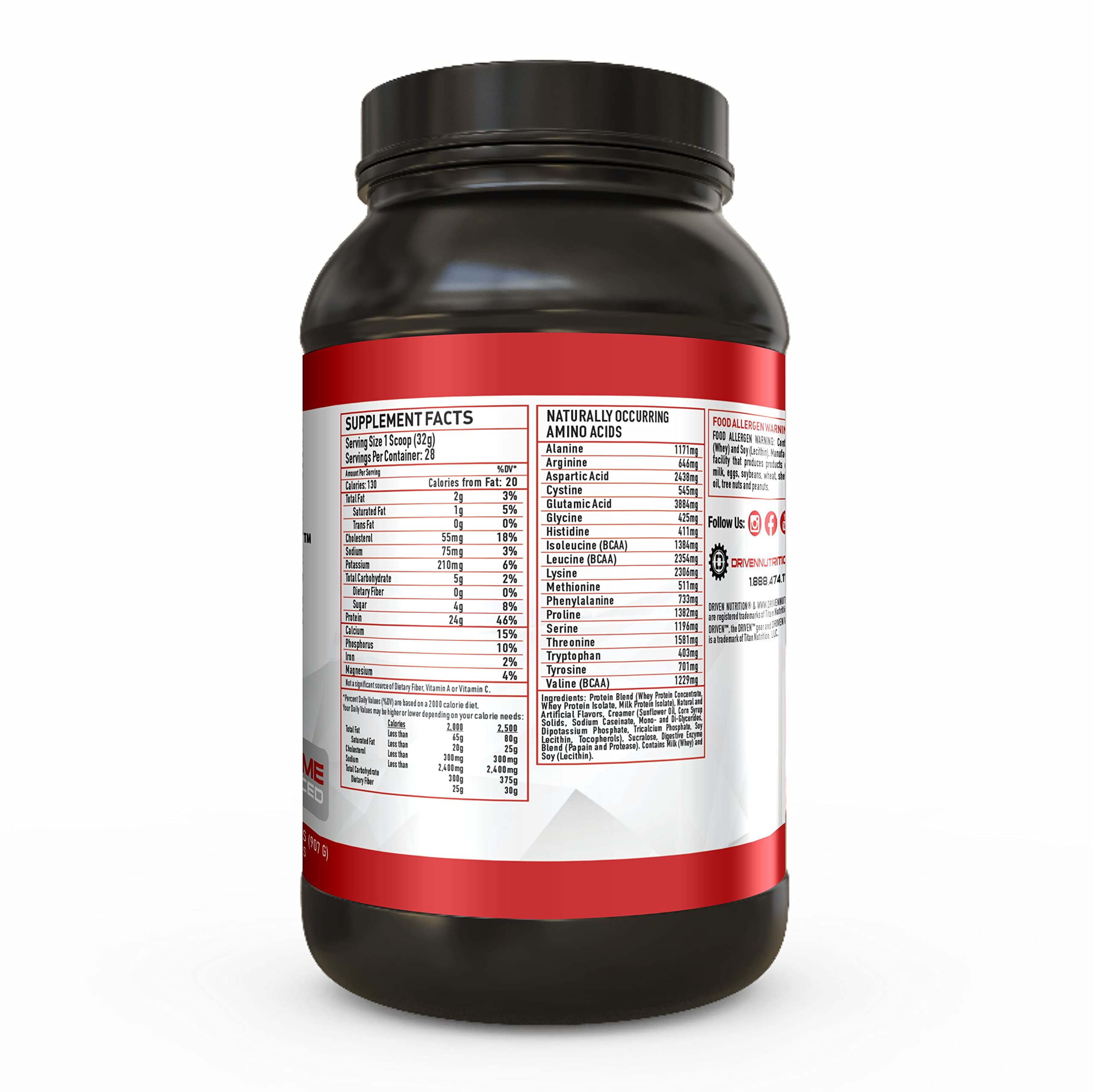 Driven WHEY- Grass Fed Whey Protein Powder: Delicious, Clean Protein Shake Driven Nutrition uk supplements