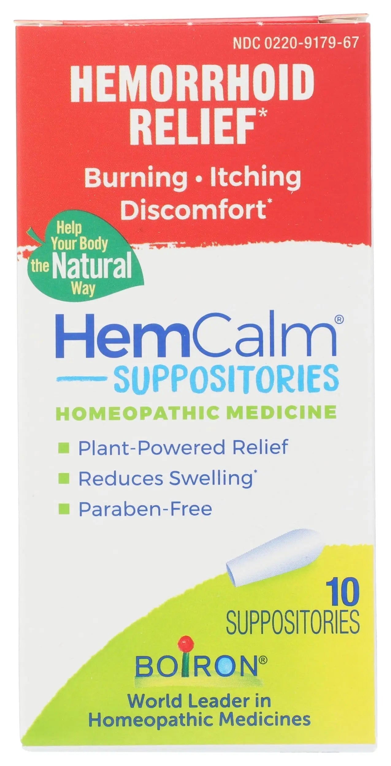 Boiron HemCalm Suppositories for Hemorrhoid Relief of Pain, Itching, Swelling or Discomfort - 10 Count Boiron uk supplements