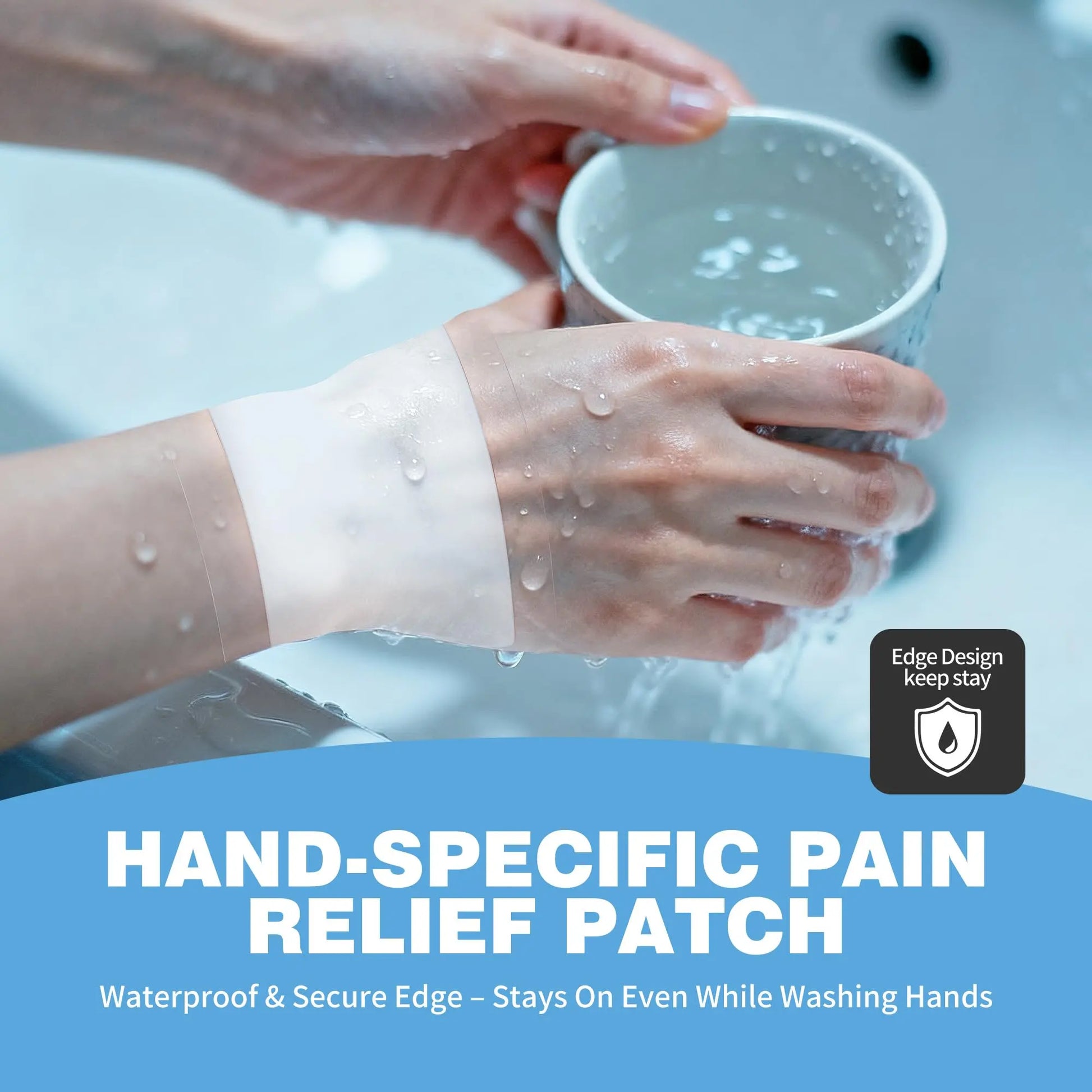 CARELAND Plantar Fasciitis Lidocaine Pain Patches with Hydrogel Technology- Waterproof with Sticky Border, 12 Hour Pain Relief - Contours to Your Foot - 16 Ct CARELAND uk supplements