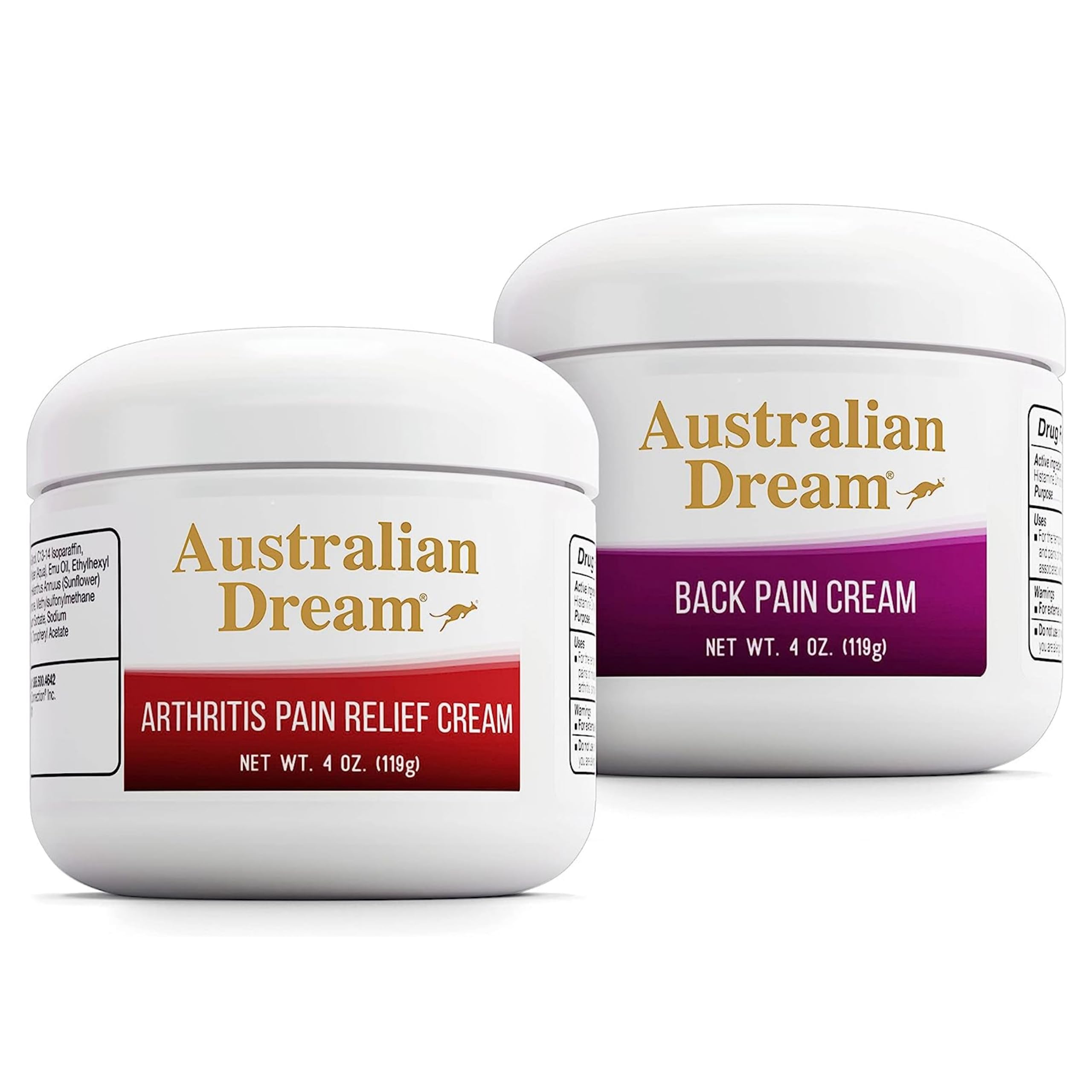 Australian Dream Arthritis Pain Relief Cream & Back Pain Cream - Soothing, Non-Greasy Pain Relief Creams - Topical Arthritis Pain Relief Good for Muscle Aches, Joint Pain, or Back Pain - 4 oz Bundle Australian Dream uk supplements