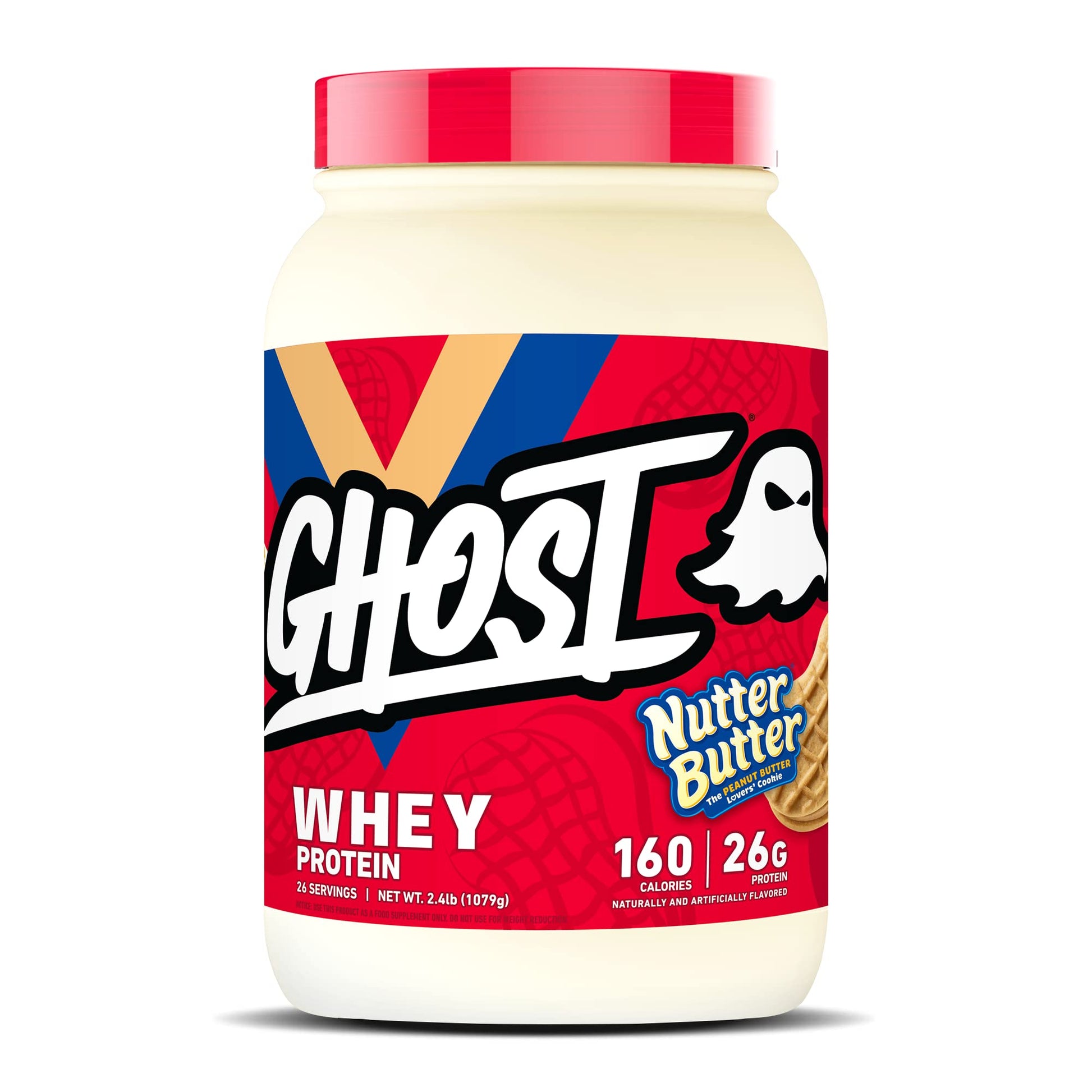 GHOST Whey Protein Powder, Nutter Butter - 2LB Tub, 26G of Protein - Peanut Butter GHOST uk supplements