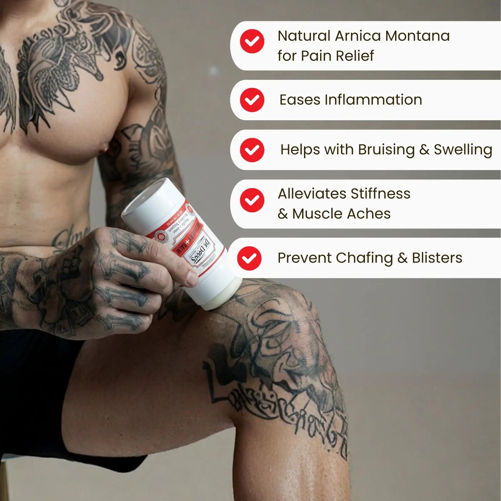 Dr. Doug's Recovery Balm – Organic Arnica & Magnesium Topical Rub – Soothing Support Lotion for Active Muscles, Joints, & Skin – Dermatologist Approved, Handmade in USA, Organic 2 oz Twist-Up Stick Dr. Doug's uk supplements