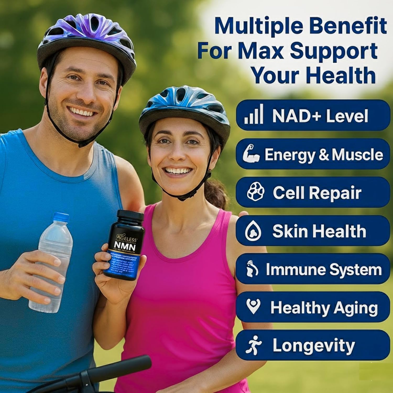 NMN Supplement 500mg Nicotinamide Mononucleotide | Supports NAD+ Levels, Energy, Cognitive Function, Muscle Health & Healthy Body Composition – Capsules (30) Ageless Foundation Laboratories uk supplements