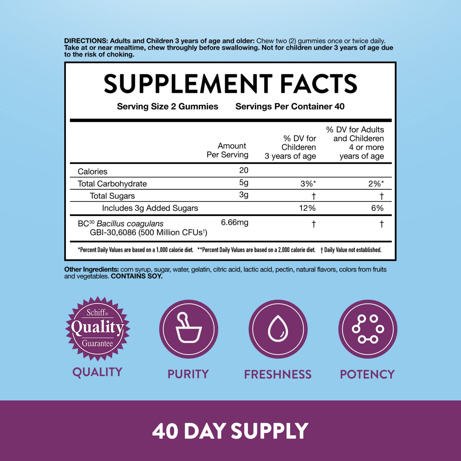 Vitafusion Fiber Well Sugar Free Fiber Supplement & Digestive Advantage Probiotic Vitafusion uk supplements
