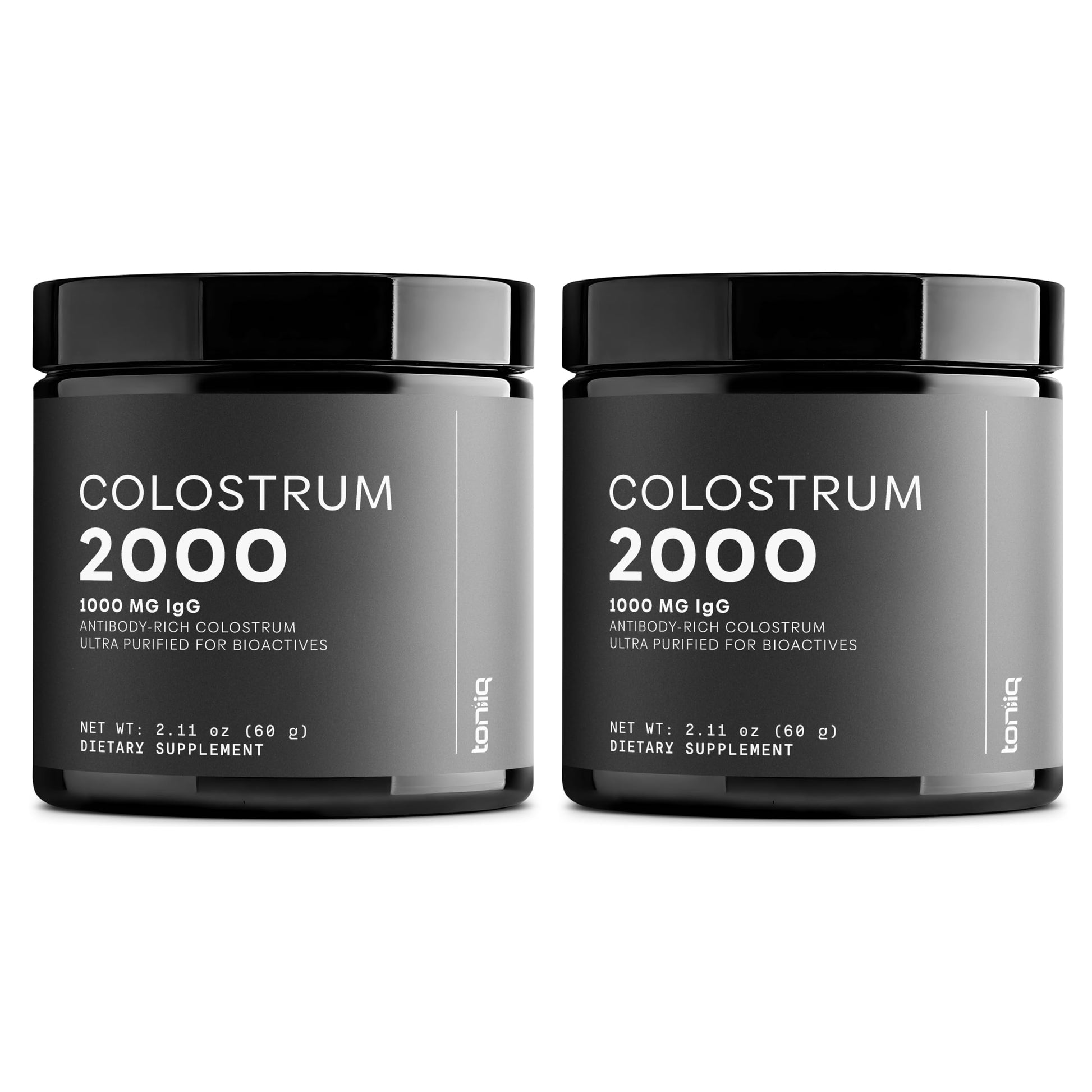 Toniiq Colostrum Powder – Ultra High Potency 50% IgG Concentrate – Farm-to-Jar Traceable French Colostrum – Microfiltered for Purity – Third-Party Lab Verified – 60 Servings Toniiq uk supplements