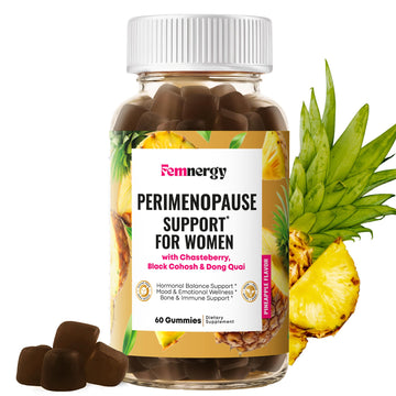 Femnergy Perimenopause Support Gummies for Women - Menopause Relief Estrogen & Hormone Balance Supplement with Black Cohosh Chasteberry Vitamins D3 B6 for Hot Flashes Night Sweats & Mood Swings Femnergy uk supplements