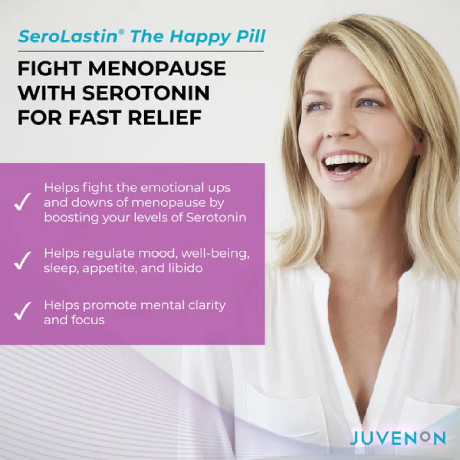 Juvenon Menopause Supplements for Women Mood Support, Hot Flashes Relief, Peri-Menopausal Support, Hormone Balance, Promote Calm, Energy, Clarity, Sleep, Natural Herbal Supplement, (30 Capsules) Juvenon uk supplements