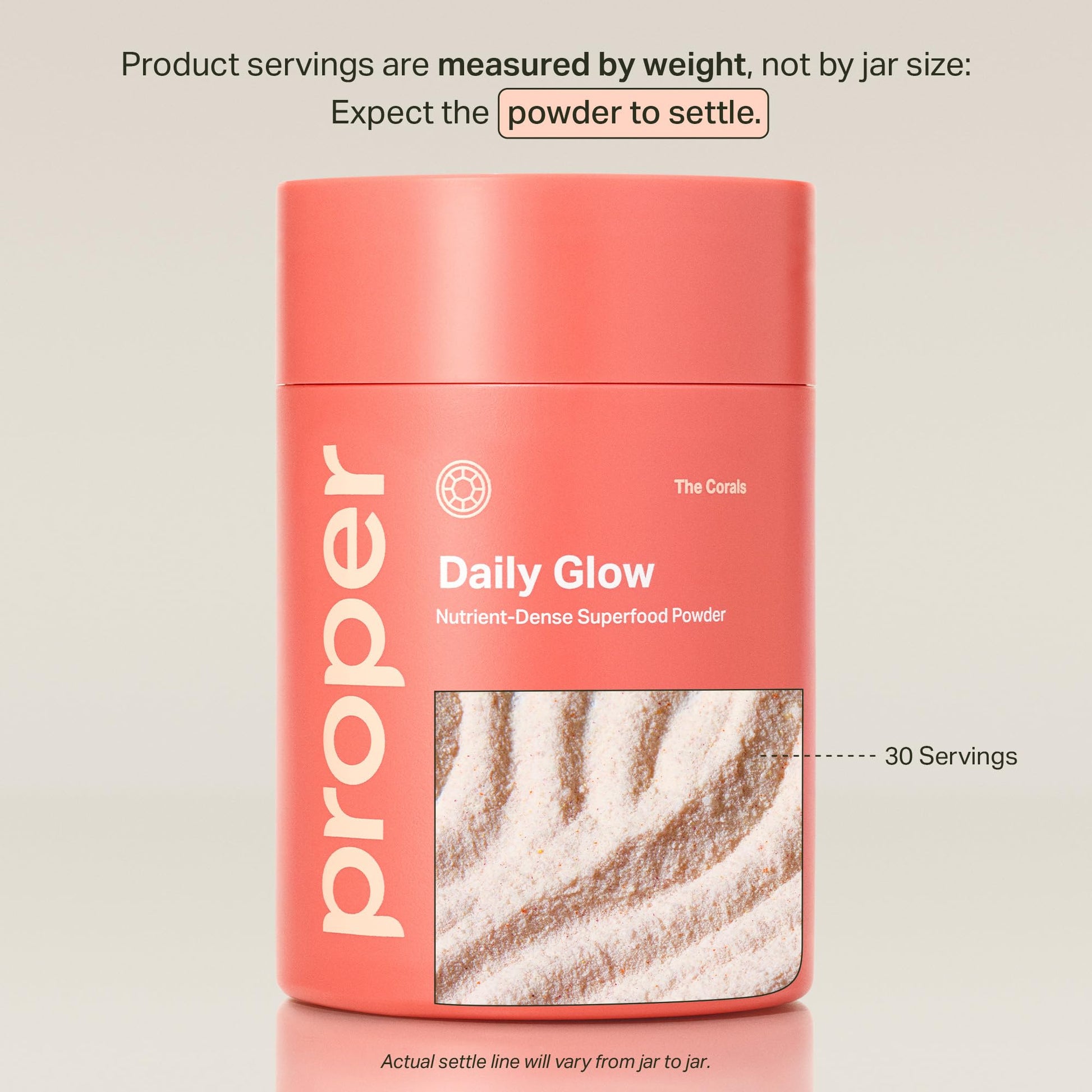 Proper, The Corals Daily Glow Beauty Blend - Nutrient Dense Superfood Powder with Collagen Peptides, Hyaluronic Acid Powder, Vitamin C, and MSM. Hair, Skin, Nail Vitamin Supplement for Women & Men Proper uk supplements