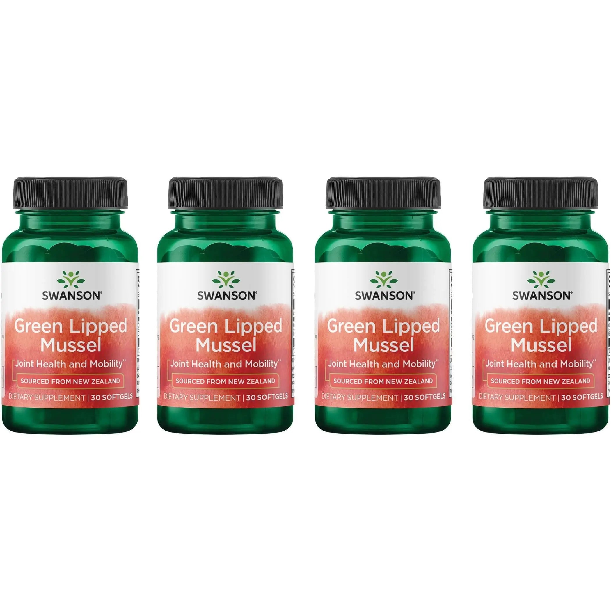 Swanson New Zealand Green Lipped Mussel Oil 30 Sgels (4 Pack) Swanson uk supplements