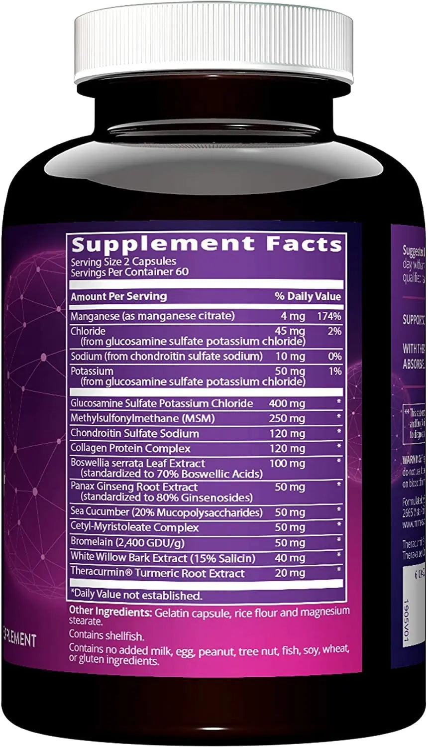 MRM Nutrition Joint Synergy™+ | Joint Health | with Theracurcumin® | Gluten-Free | 120 Capsules MRM uk supplements