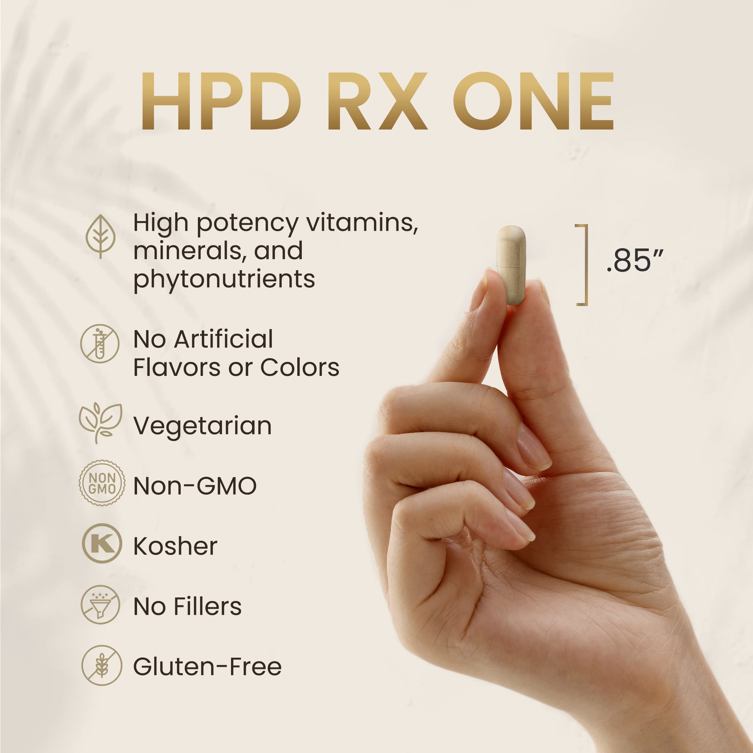 HPD Rx ONE Immunity Boost Multivitamin | HPV Supplements for Women and Men, 2 Pack HPD Rx uk supplements