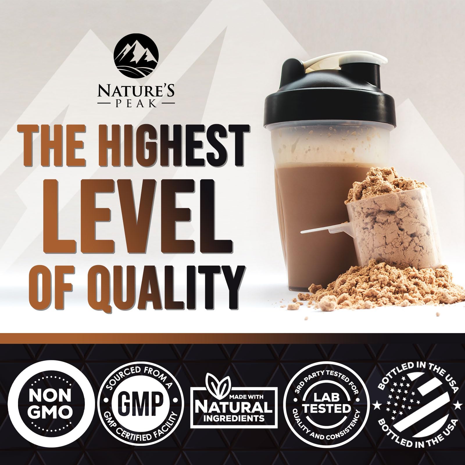 Nature's Premium 100% Whey Protein Powder, 24g of Protein, Double Rich Chocolate Nature's Peak uk supplements