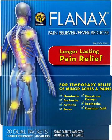 Flanax Pain Reliever Tablets 2ct Retail Dispenser Flanax uk supplements