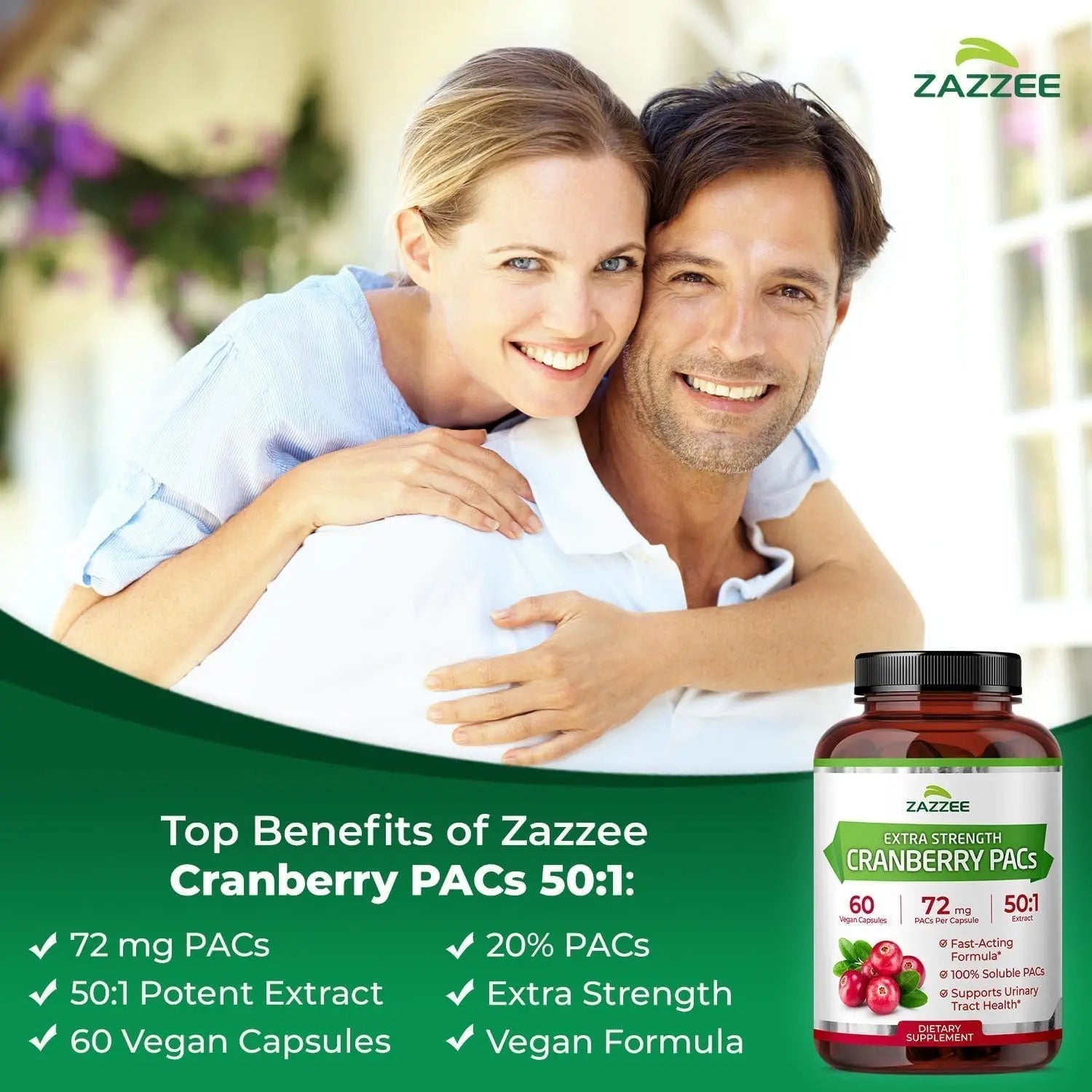 Zazzee Ultimate Urinary Tract Support Bundle | Super Concentrated Proanthocyanidin Cranberry Extract Capsules Plus D-Mannose 1000mg Capsules for UT & Bladder Cleansing (60 Servings Each) Zazzee uk supplements