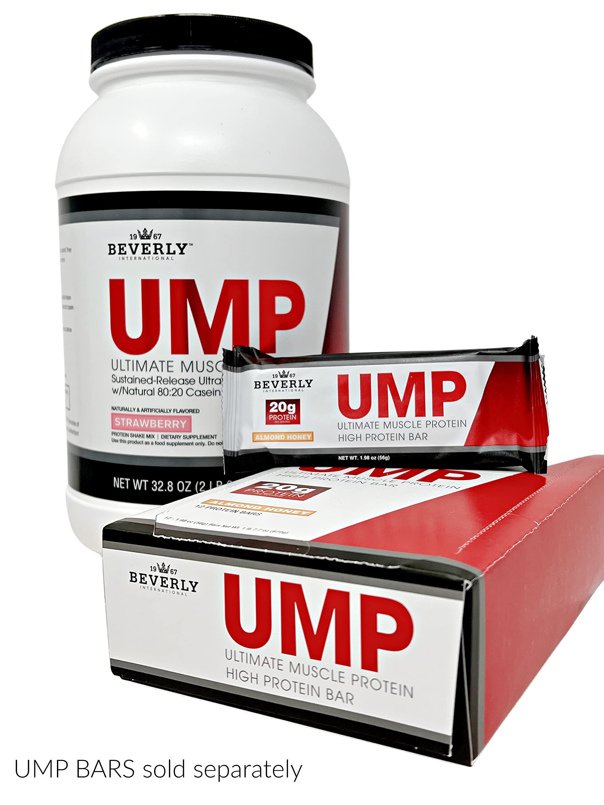 Beverly International UMP Protein Powder, Strawberry. Unique Whey-Casein Ratio Beverly International uk supplements