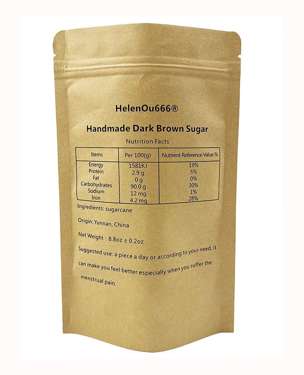 Yunnan specialty: handmade dark brown sugar for relieving the pain during menstrual HELENOU666 uk supplements