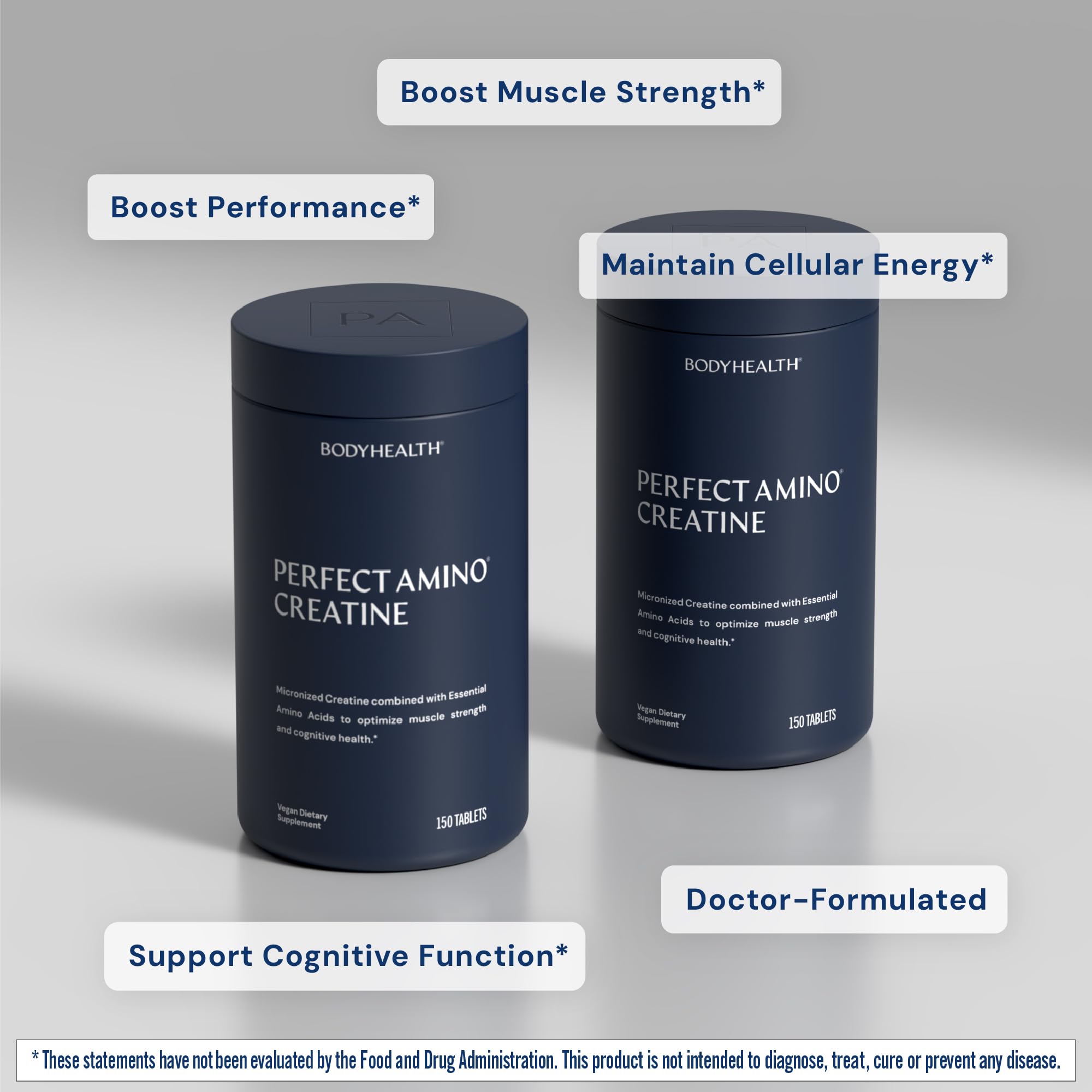 BodyHealth Creatine Monohydrate Tablets – Vegan Pre Workout Supplement with PerfectAmino, BCAAs & EAAs – Keto-Friendly, Muscle Recovery & Energy Support – 5g Creatine Equivalent per Serving BodyHealth uk supplements