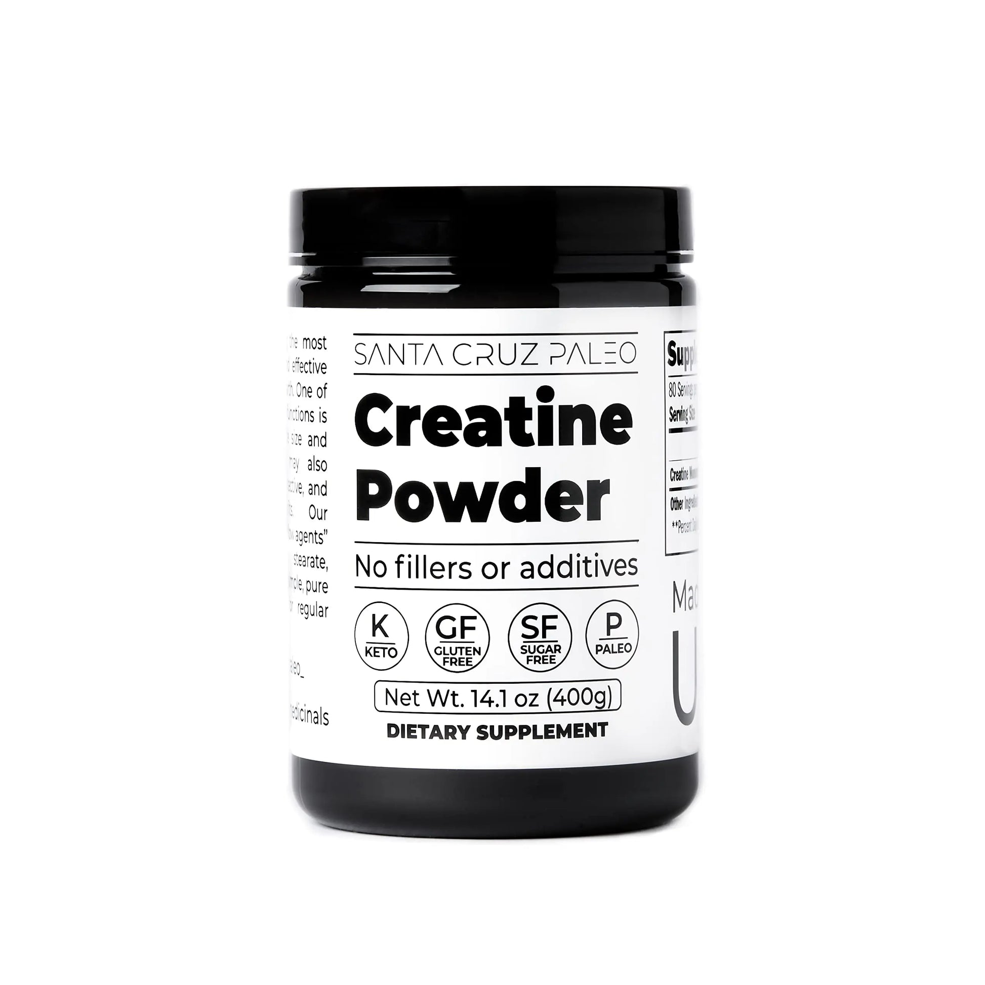 Santa Cruz Paleo, Creatine Monohydrate Powder Micronized, Unflavored Pre Workout and Muscle Support Supplement, Gluten Free Keto, Mix with Water or Shakes Santa Cruz Paleo uk supplements
