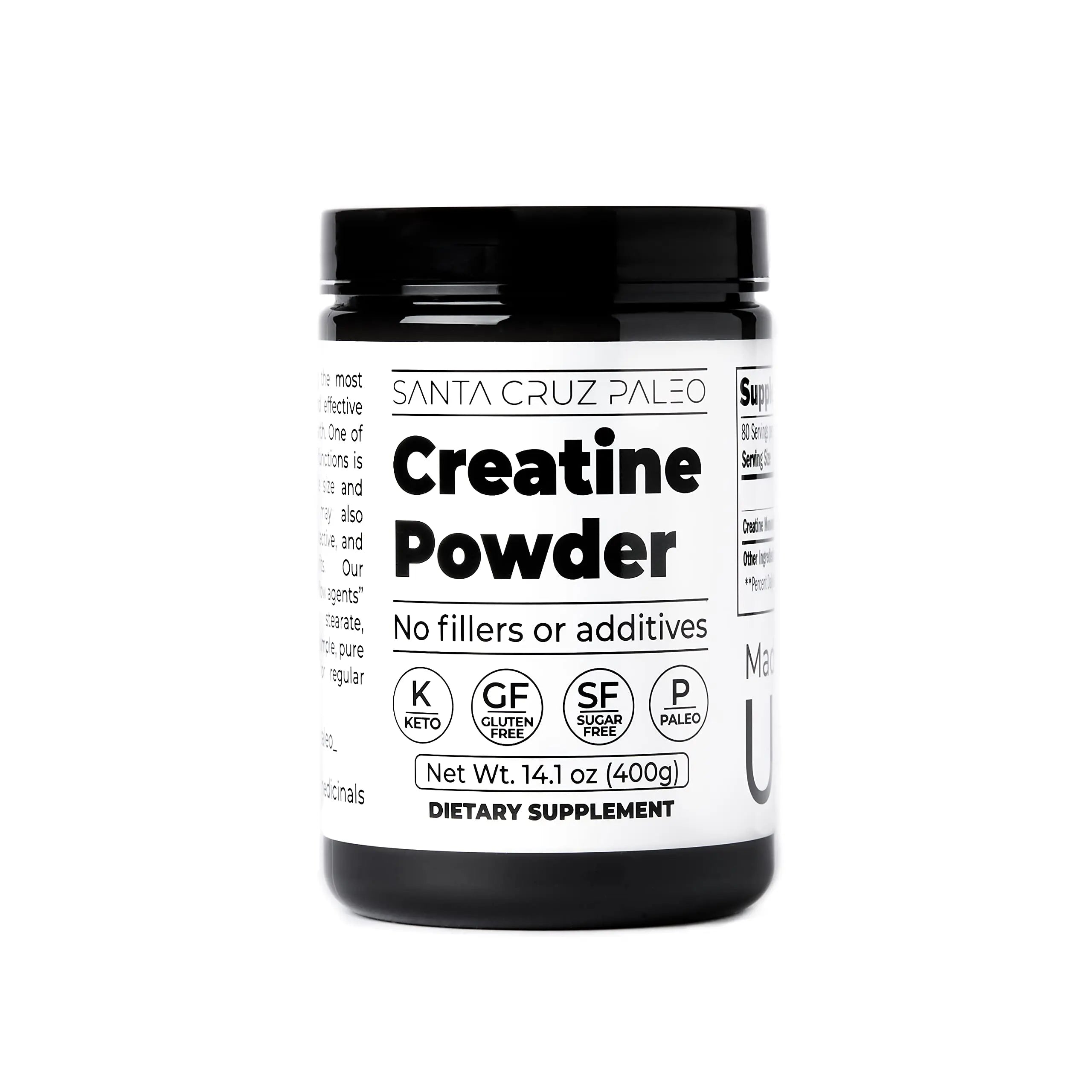 Santa Cruz Paleo, Creatine Monohydrate Powder Micronized, Unflavored Pre Workout and Muscle Support Supplement, Gluten Free Keto, Mix with Water or Shakes Santa Cruz Paleo uk supplements