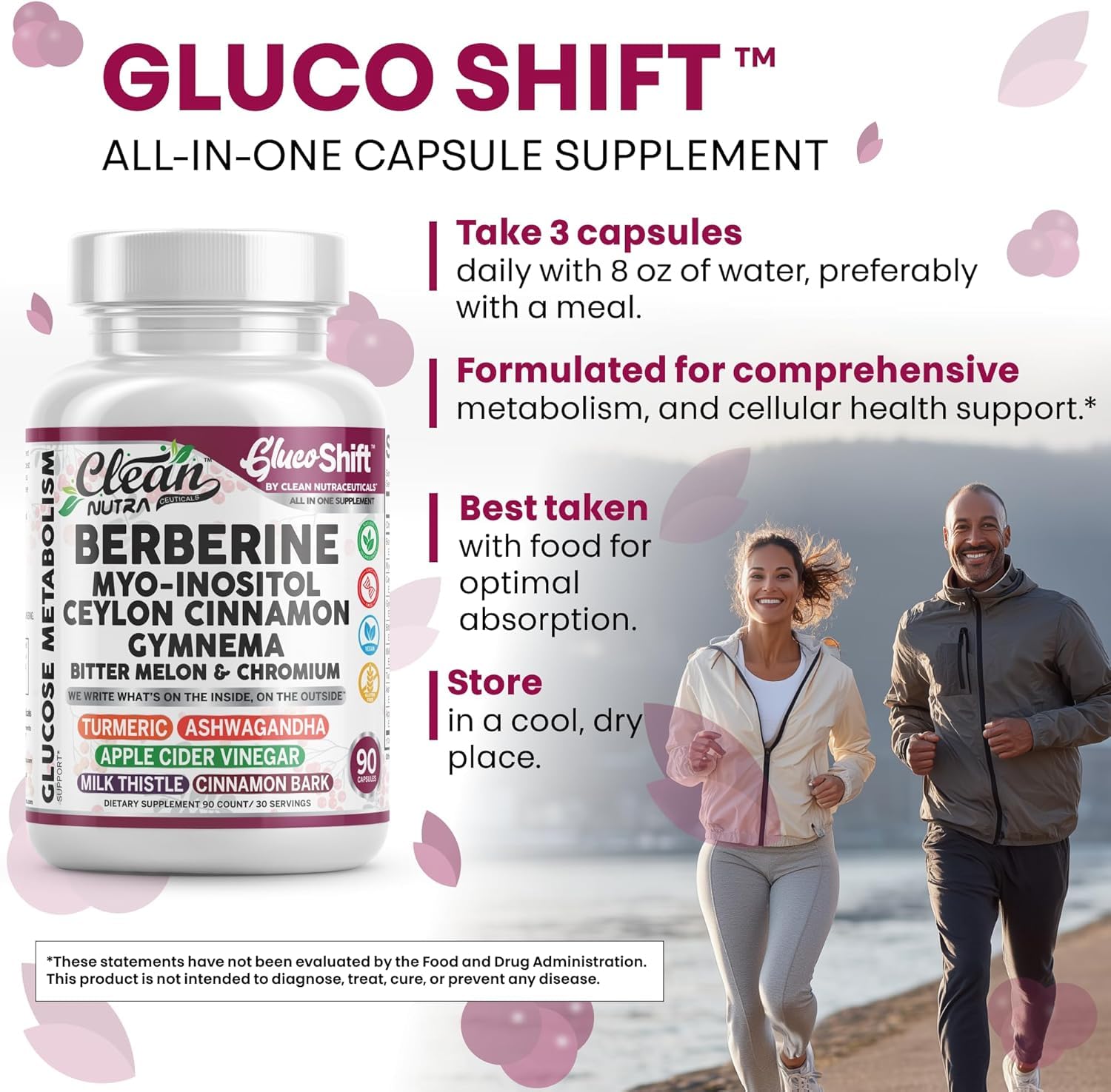 Clean Nutra Berberine Supplement Myo-Inositol Ceylon Cinnamon Gymnema Bitter Melon Chromium Complex for Digestion, Antioxidant Support & Wellness 90 Vegan Capsules Non-GMO Clean Nutraceuticals uk supplements