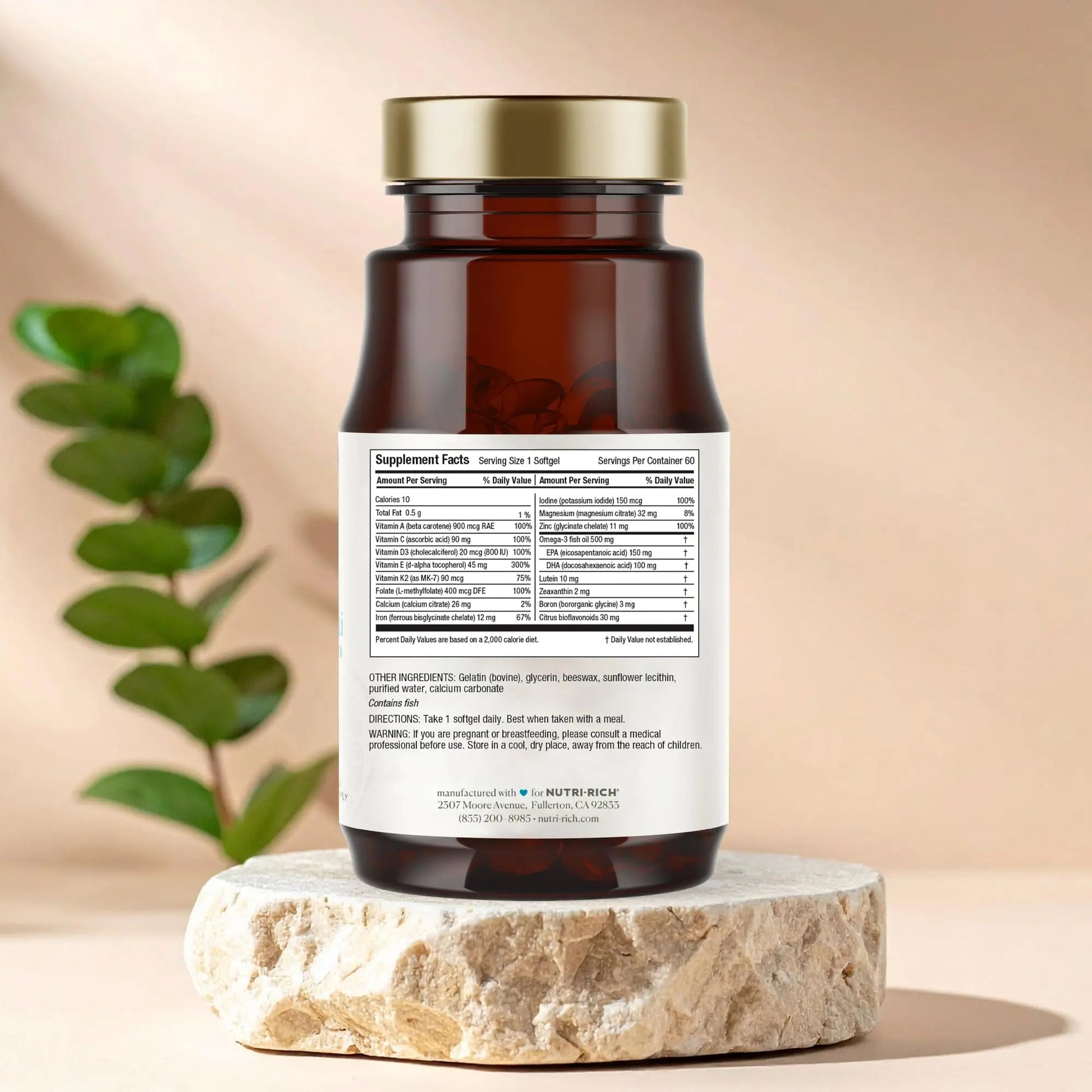 Nutri-Rich Essentials Multi | Multivitamin Supplement with Fish Oil Omega-3 for Men and Women, Supports Energy, Immune Health Nutri-Rich uk supplements