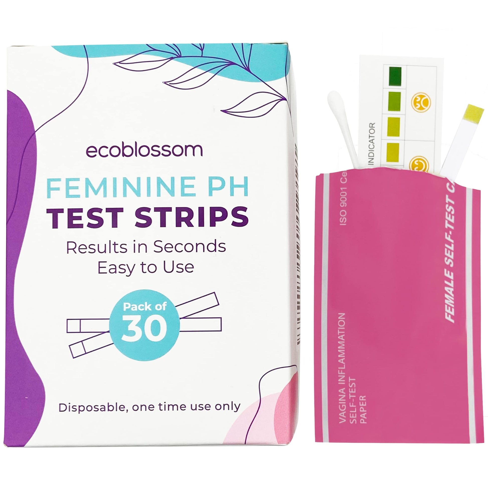 EcoBlossom Vaginal pH Test Strips for Women - Check pH Balance - Monitor Bacterial Vaginosis EcoBlossom uk supplements