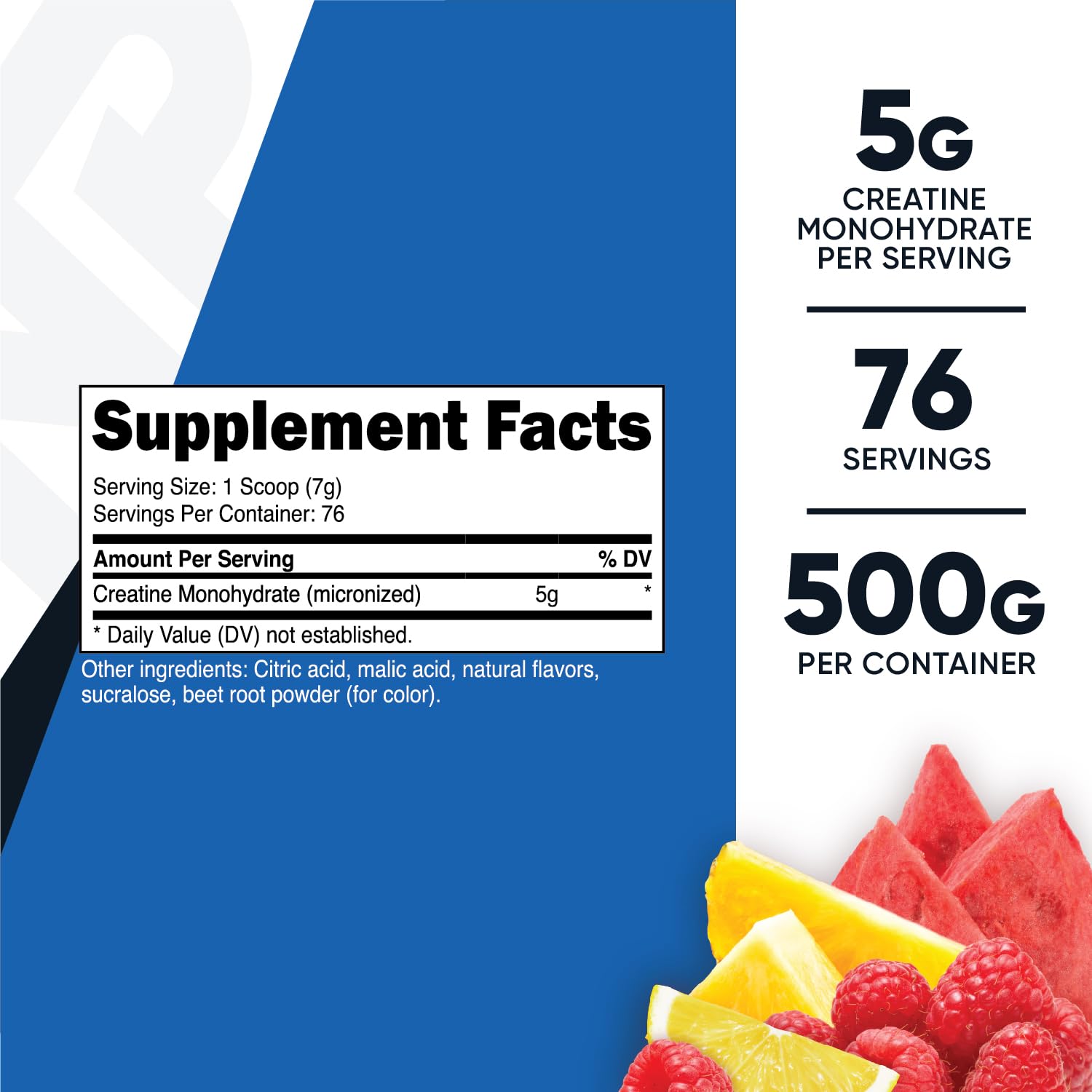 Nutricost Creatine Monohydrate Powder (Fruit Punch, 500 Gram) Nutricost uk supplements