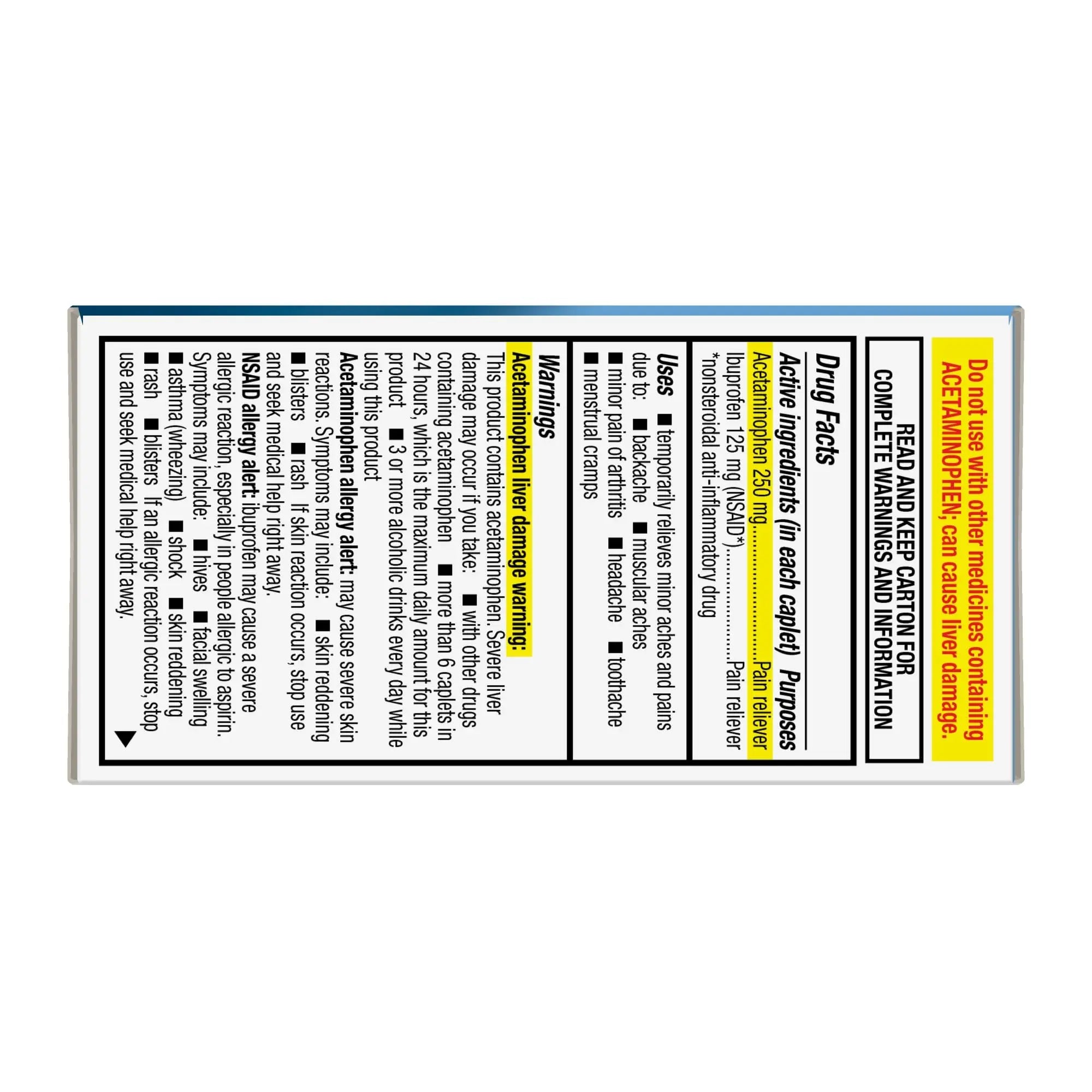 GoodSense Dual Action Acetaminophen and Ibuprofen (NSAID) Tablets, 250 mg/125 mg, Back Pain, 36 Count GoodSense uk supplements