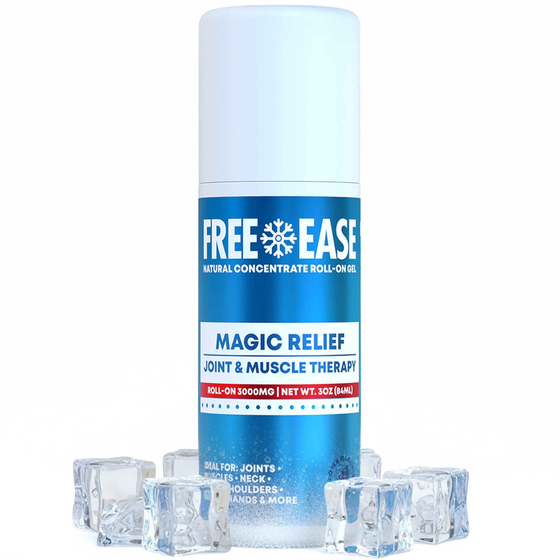 Free-Ease Magic Relief Roller – Nerve Joint and Muscle Pain Relief Roll On – Fast Cooling Therapy for Back, Neck, Shoulder, Knee Pain - Supports Joint Flexibility and Overall Mobility - Made in USA FREE EASE uk supplements