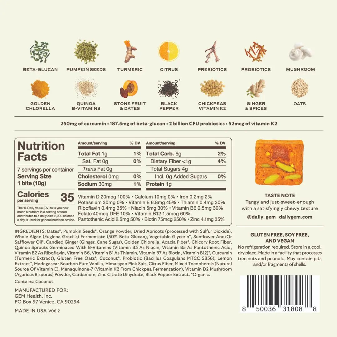 GEM Bite Complete Routine Variety Pack with Daily Multivitamin (14 Bites), Chill-Out Calm (7 Chews) & Deep Sleep Aid (7 Chews) | GEM uk supplements