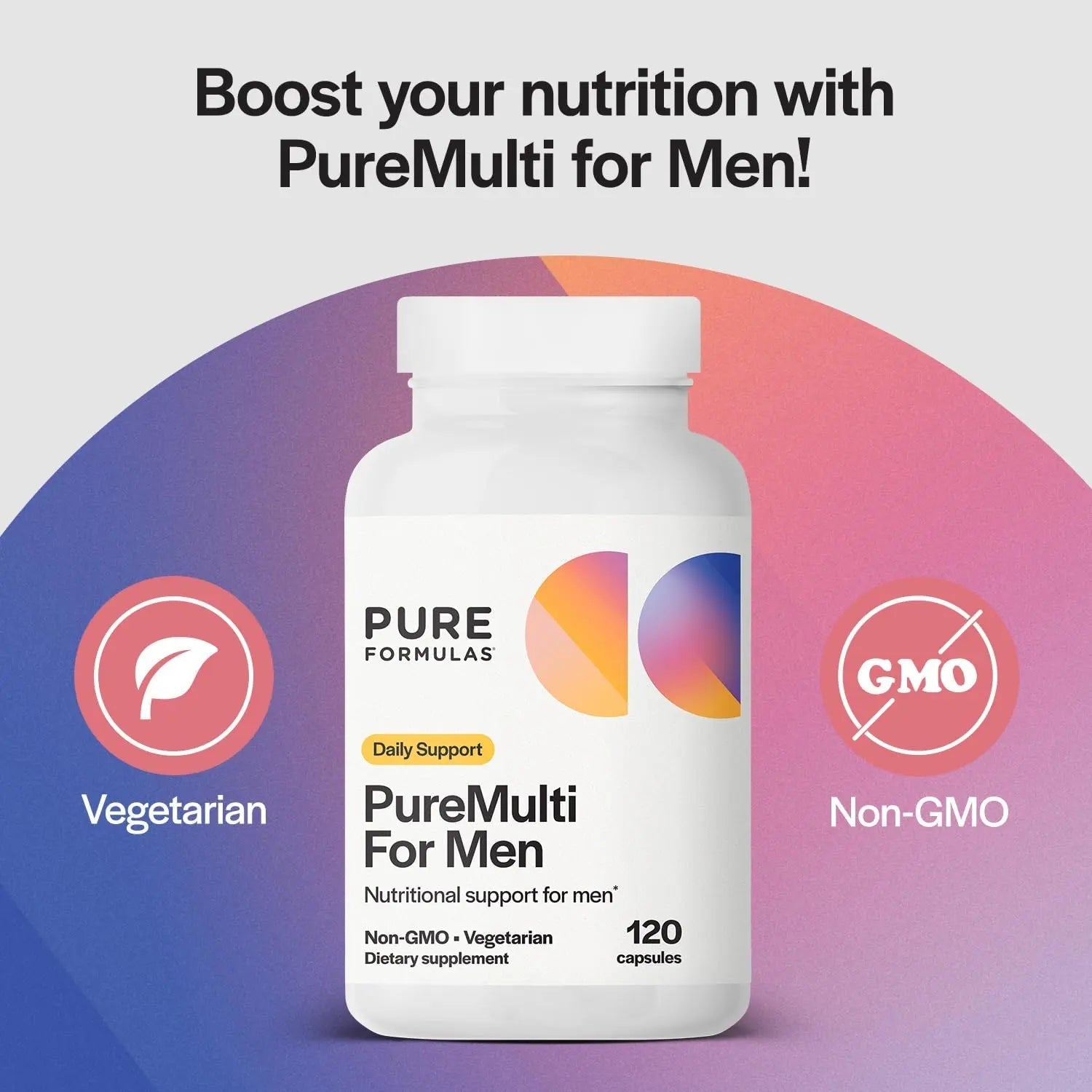 PureFormulas PureMulti for Men - Daily Comprehensive Multivitamin for Men's Health, Vitality, Energy, Focus, & Performance. Mens Vitamins A, C, D, E, & B12 PureFormulas uk supplements
