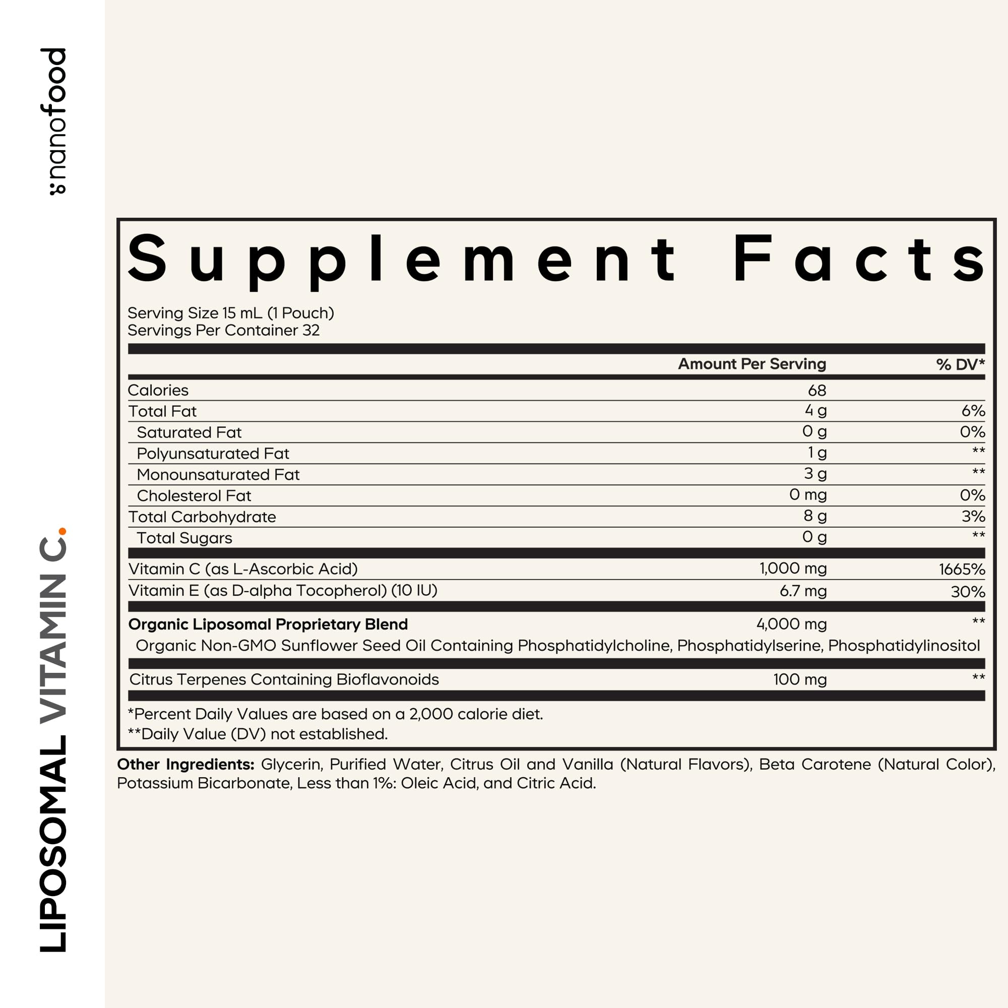 Codeage Liposomal Vitamin C Liquid 1000mg Vitamin C, 4000mg Essential Phospholipids, Supplement For Daily Immune Support, Liposomes For Absorption, Citrus Bioflavonoids, Vitamin E, Non-GMO, 32 Pouches Codeage uk supplements