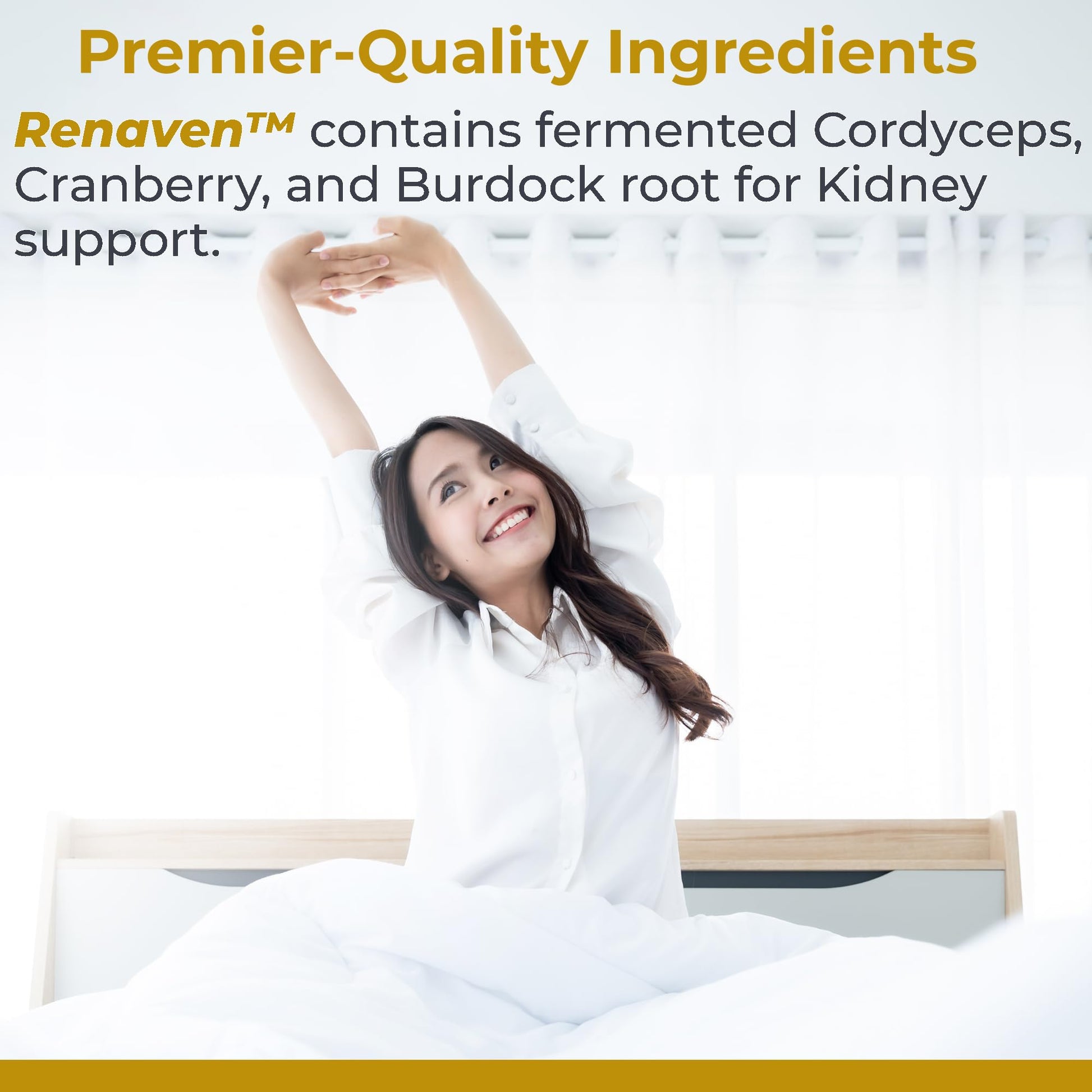 Premier Research Labs RenaVen - Premier Kidney Support for Kidney Cleanse Detox and Repair | Improve Kidney Function and Urinary Support with Fermented Cordyceps - 60 Plant-Source Capsules Premier Research Labs uk supplements